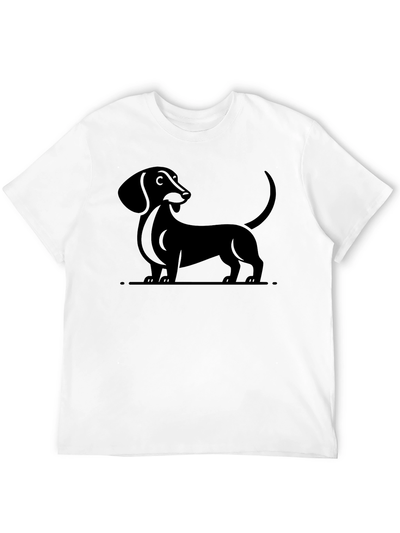 Dachshund Dog Graphic Tee - Unisex Black T-Shirt
