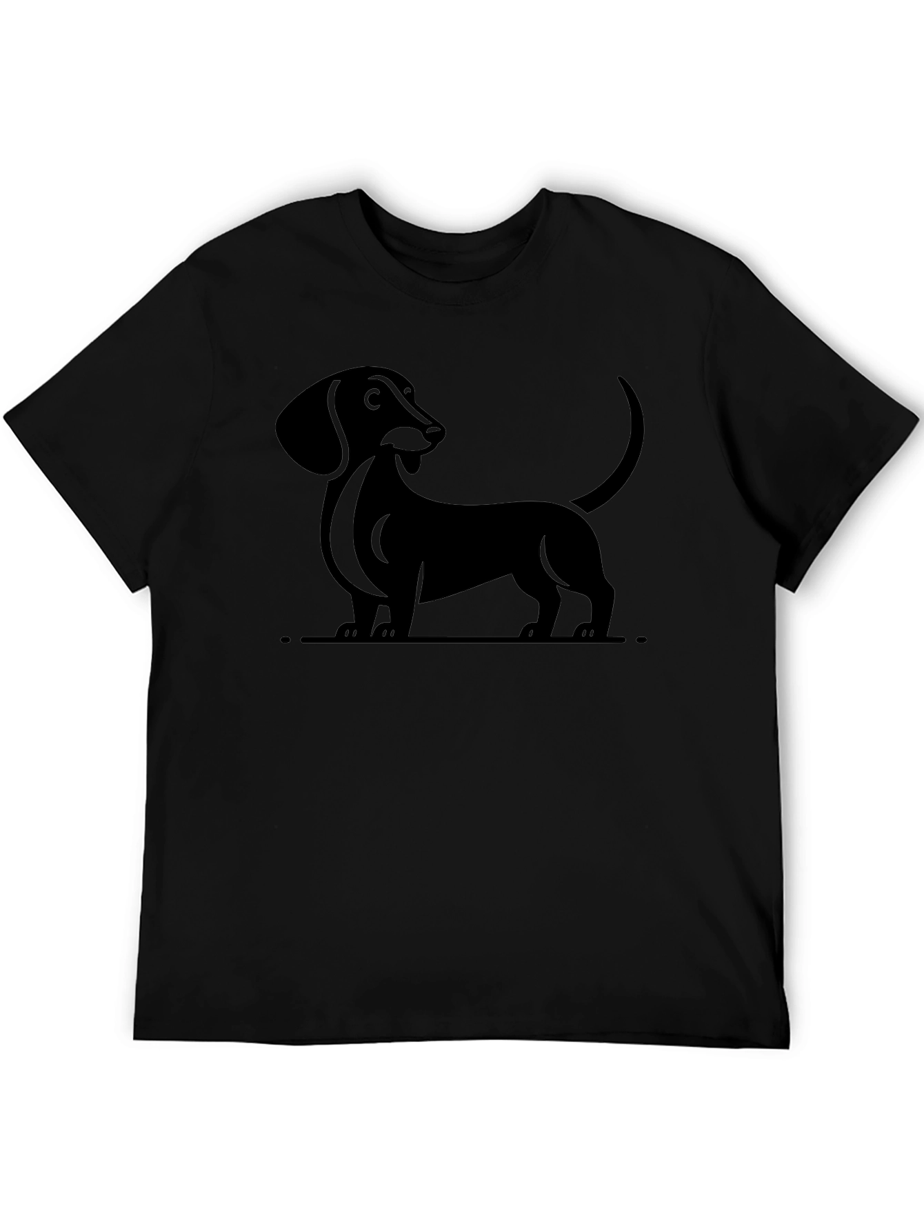 Dachshund Dog Graphic Tee - Unisex Black T-Shirt