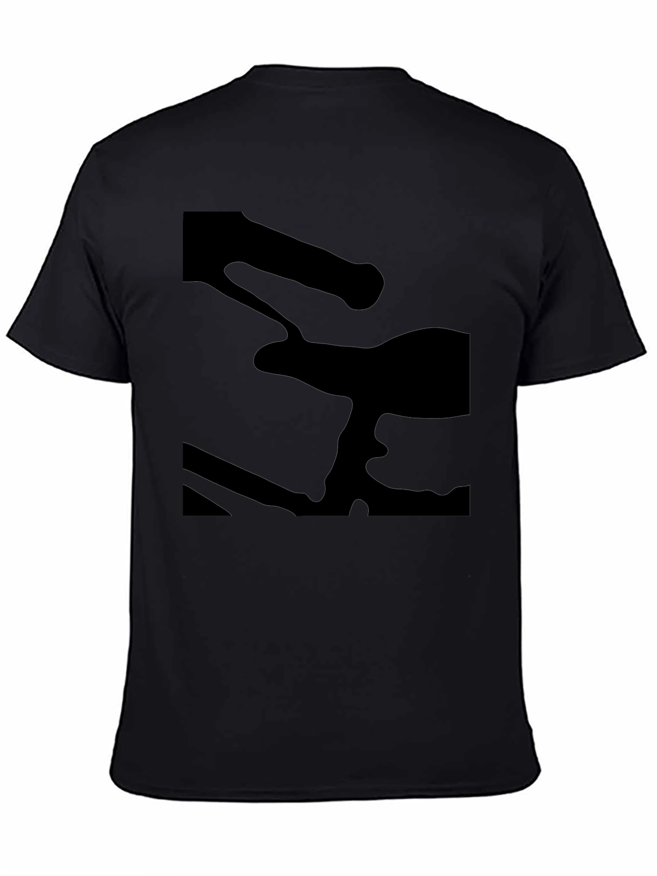Mens Black Graphic Tee - Modern Style