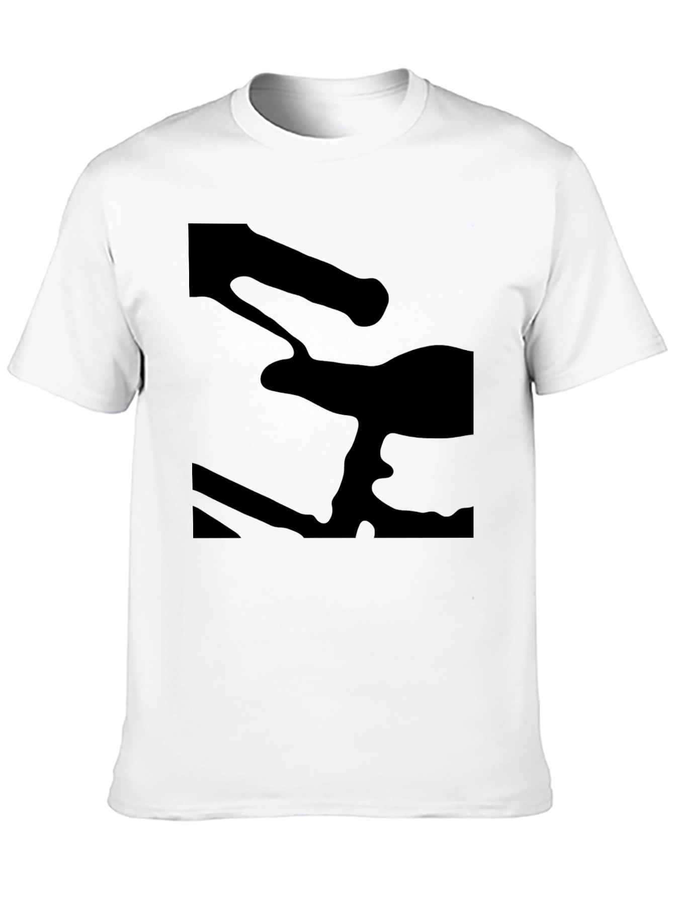 Mens Black Graphic Tee - Modern Style
