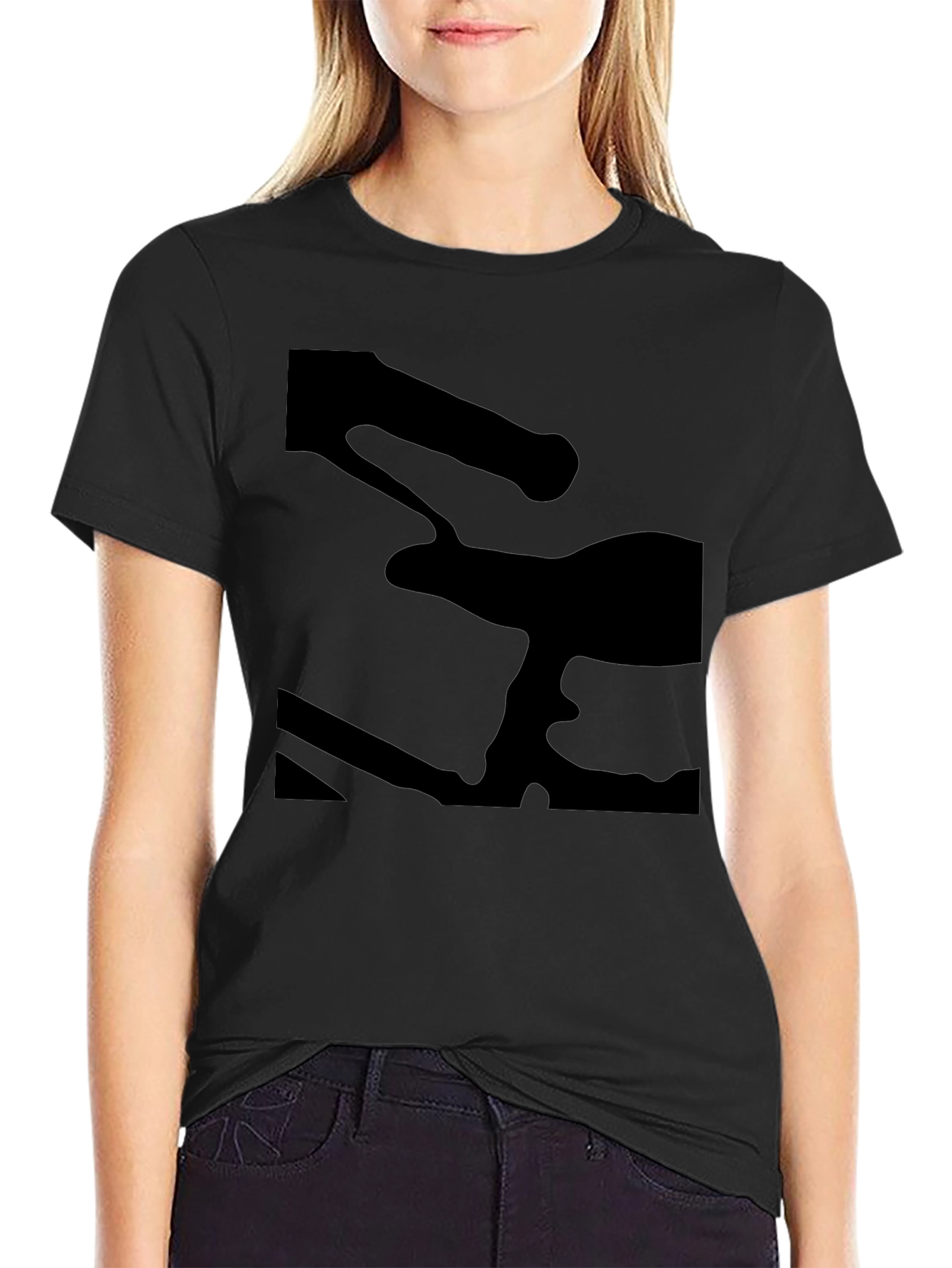 Mens Black Graphic Tee - Modern Style