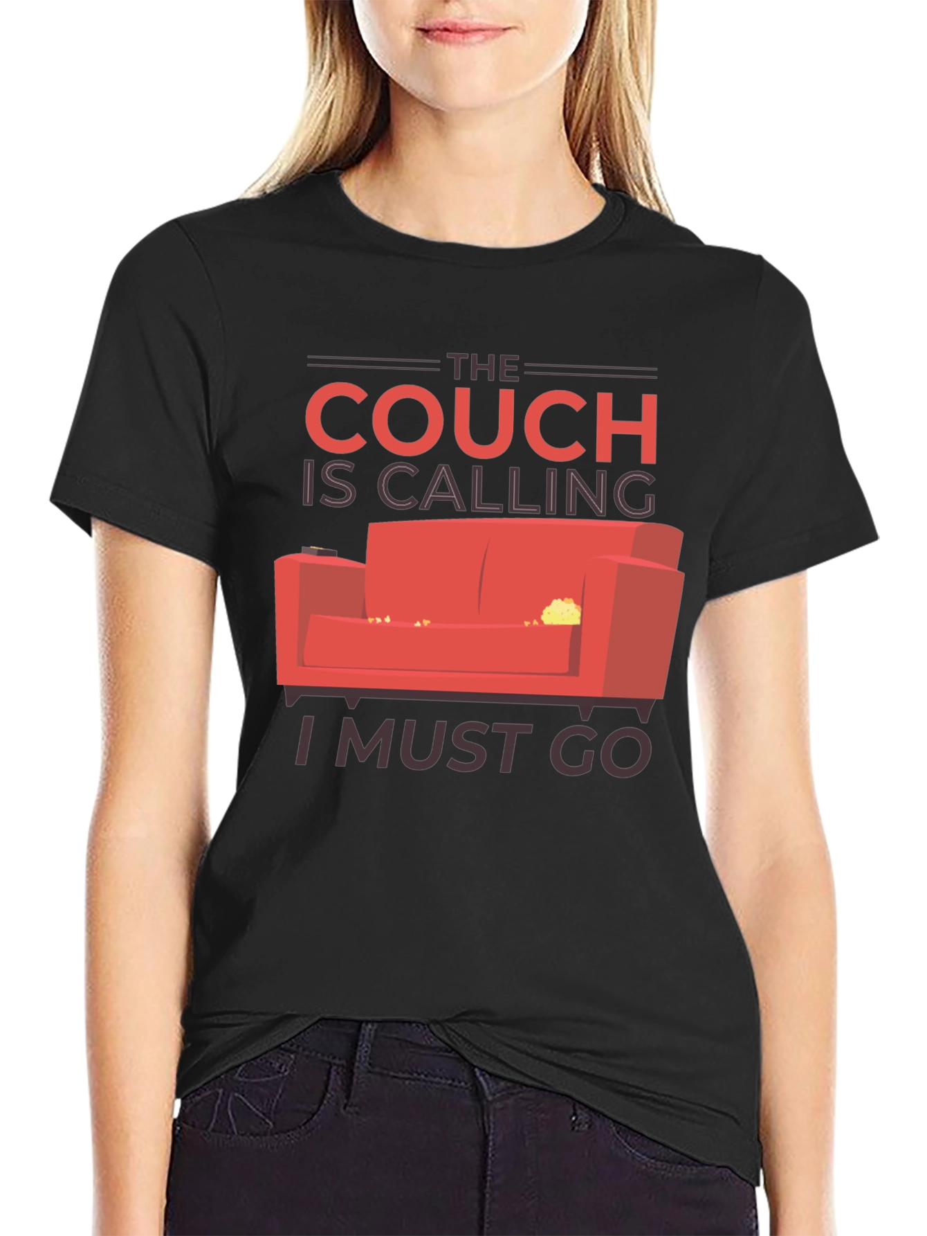 The Couch is Calling T-Shirt - Comfy Style