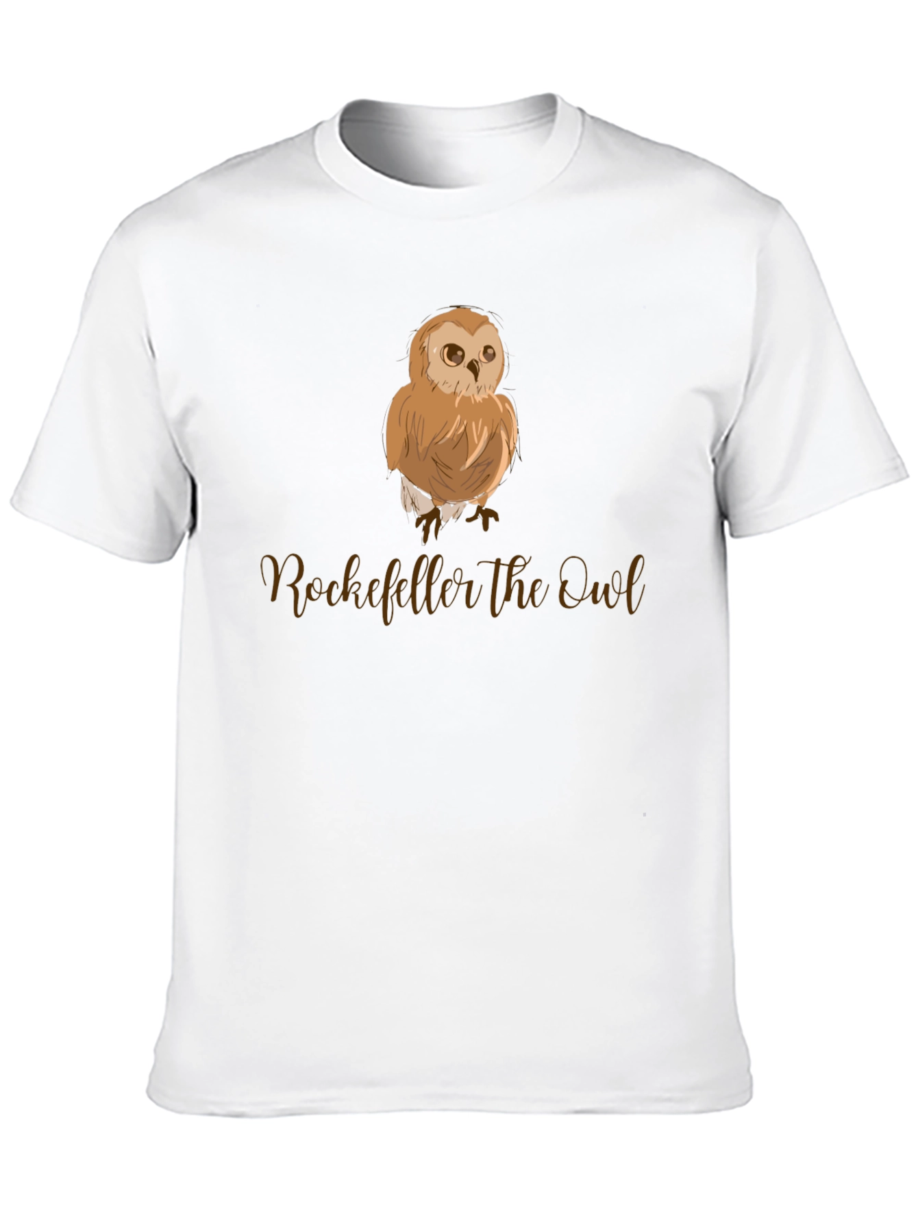 Rockefeller the Owl Graphic Tee - Black Cotton