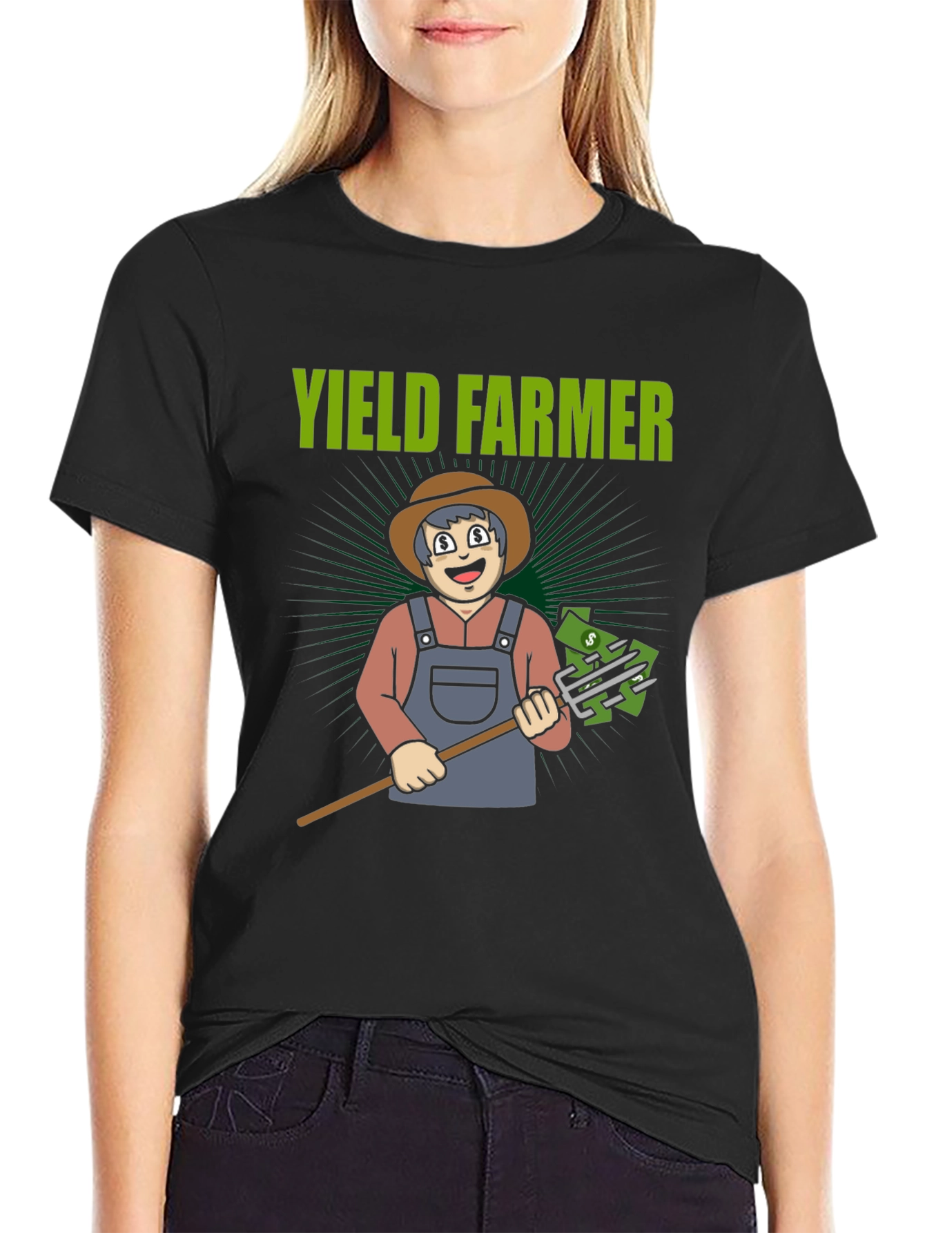 Yield Farmer Graphic Tee - Crypto Farming Fun!