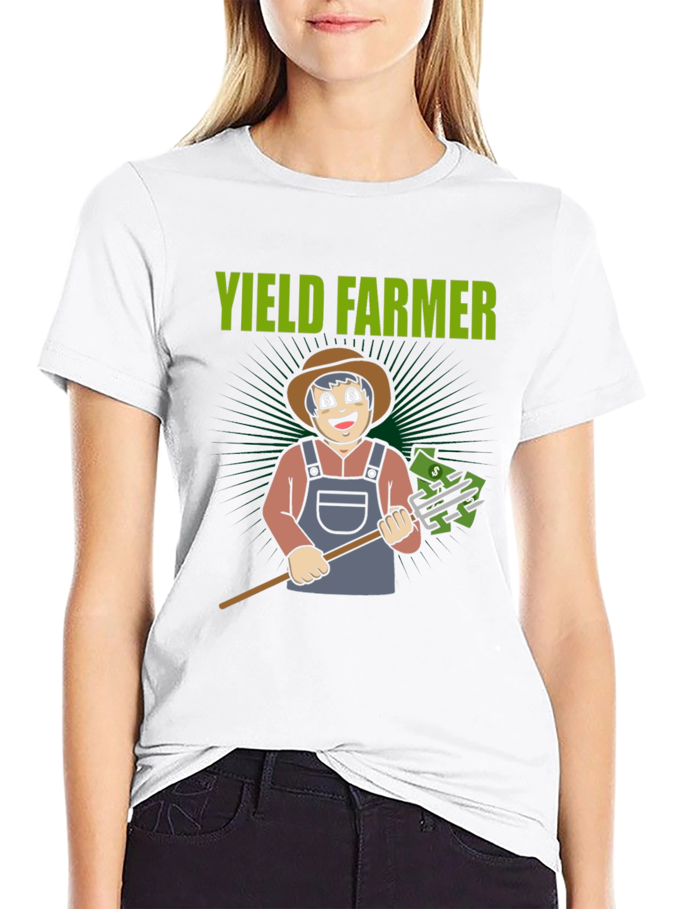 Yield Farmer Graphic Tee - Crypto Farming Fun!
