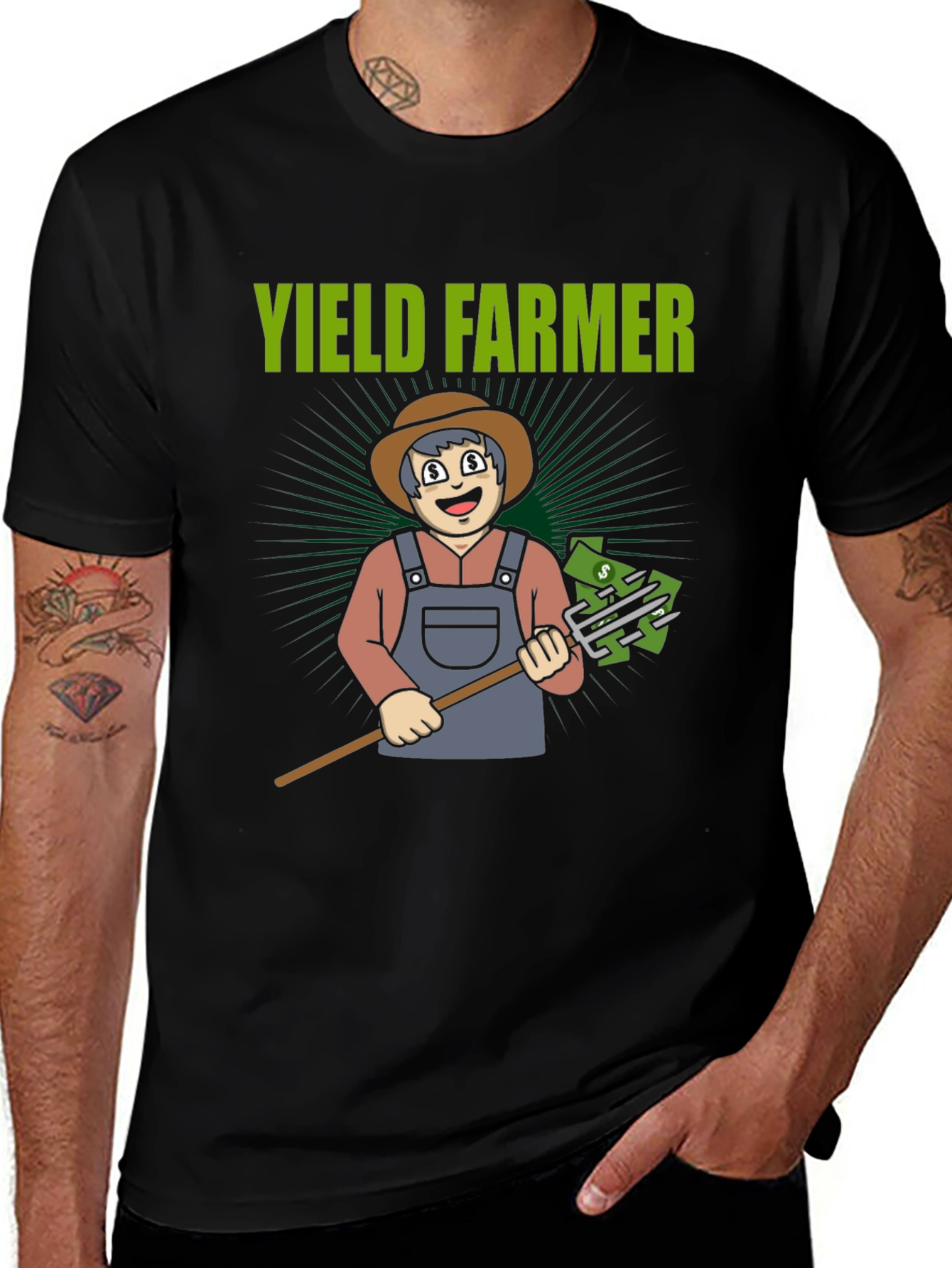 Yield Farmer Graphic Tee - Crypto Farming Fun!