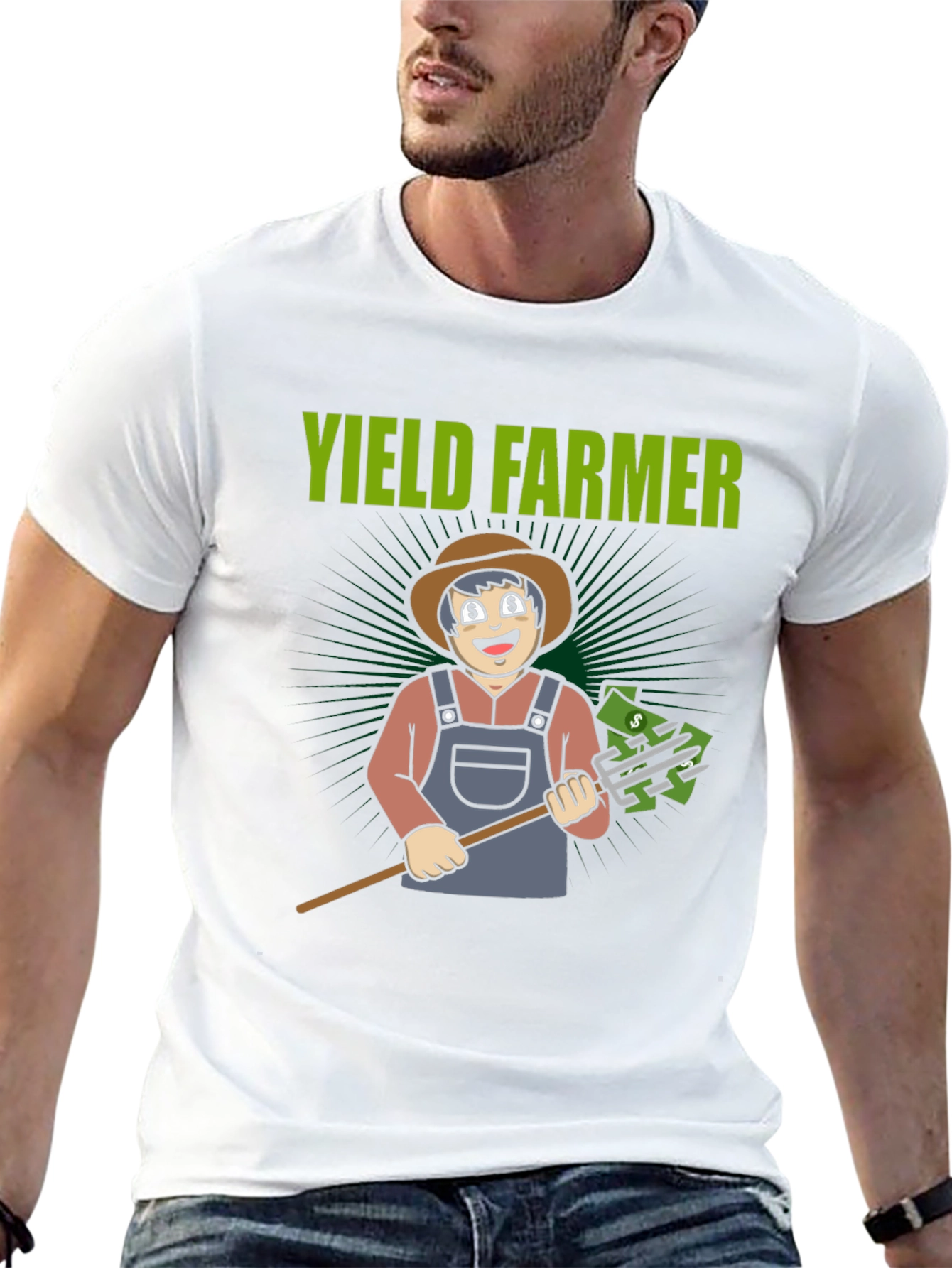 Yield Farmer Graphic Tee - Crypto Farming Fun!