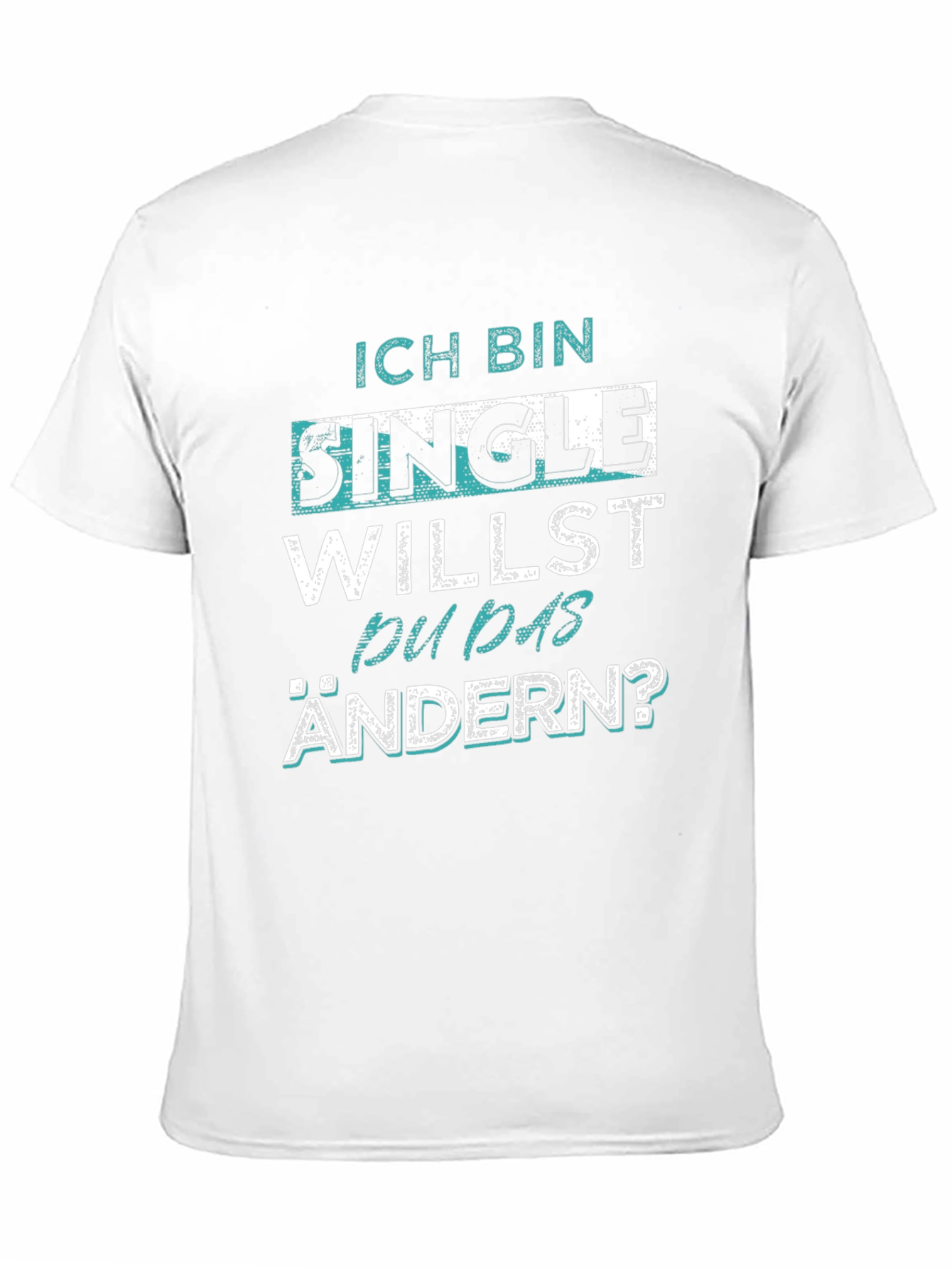 Ich Bin Single Mens Black Graphic T-Shirt