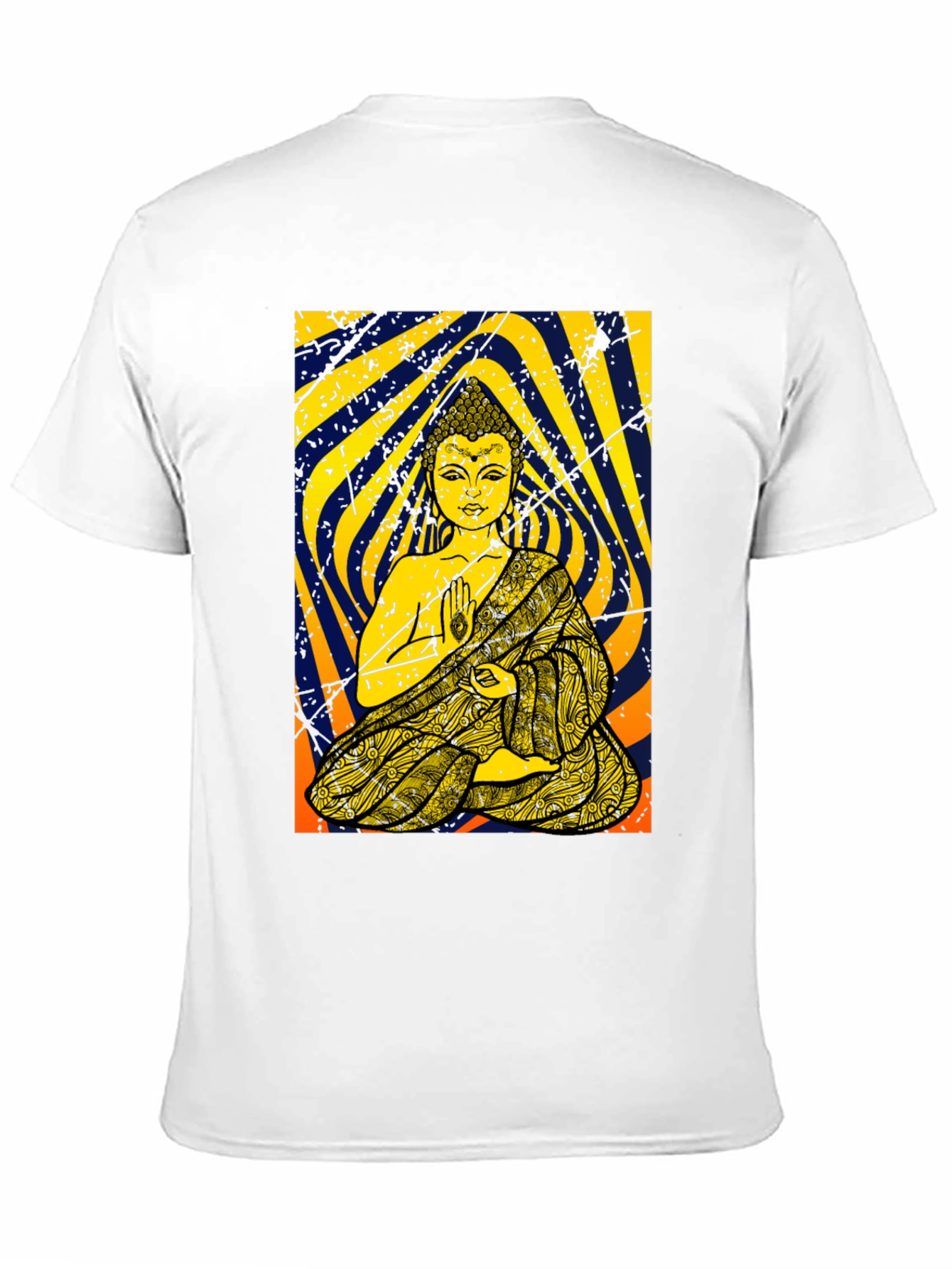 Buddha Graphic Tee - Meditation Print Black T-Shirt