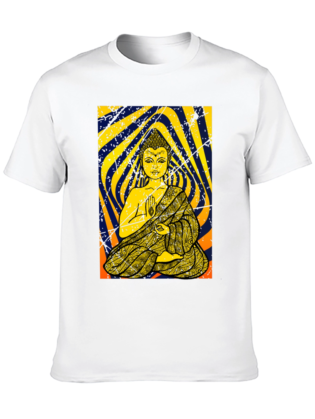 Buddha Graphic Tee - Meditation Print Black T-Shirt