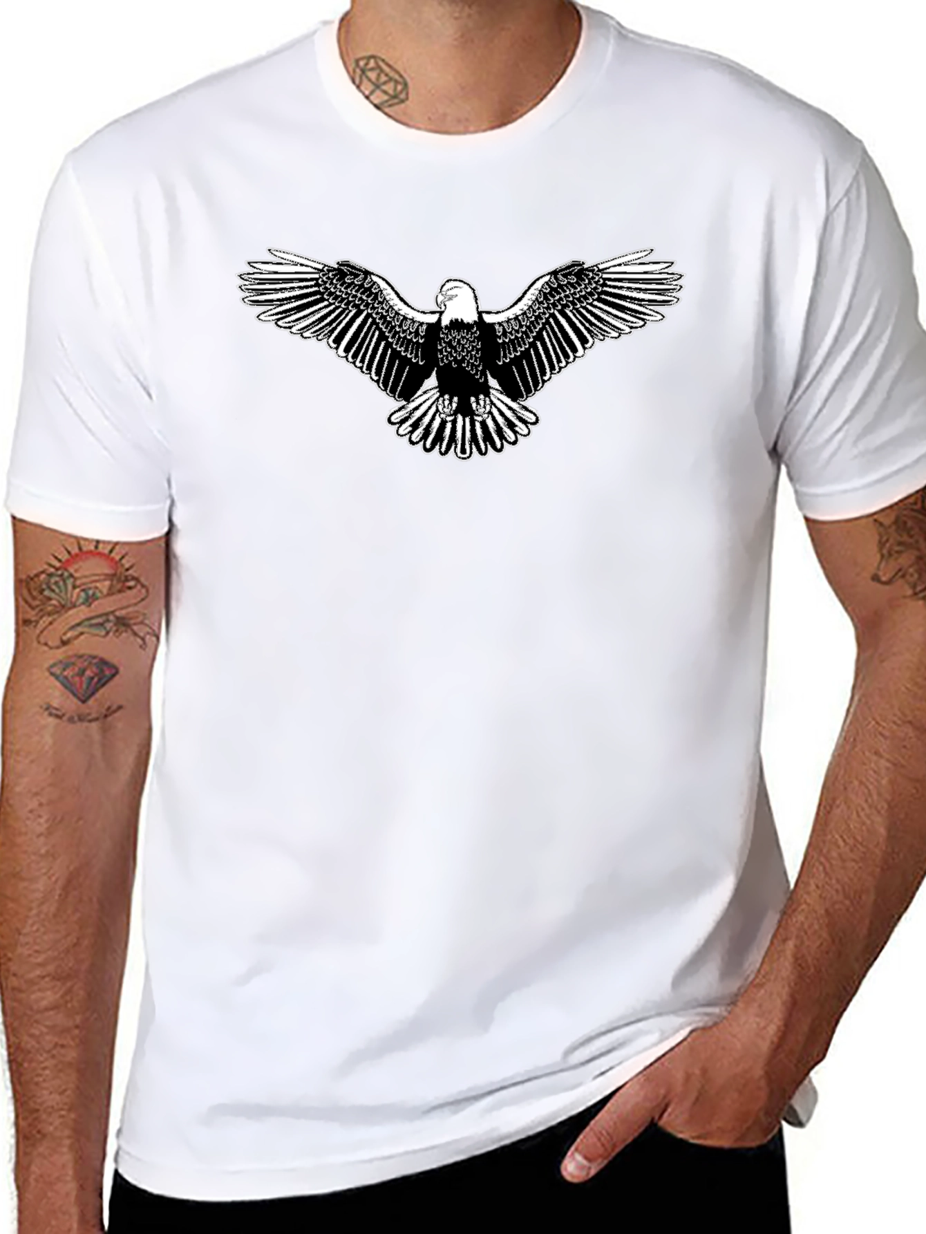 Black Eagle Graphic T-Shirt - Classic Design