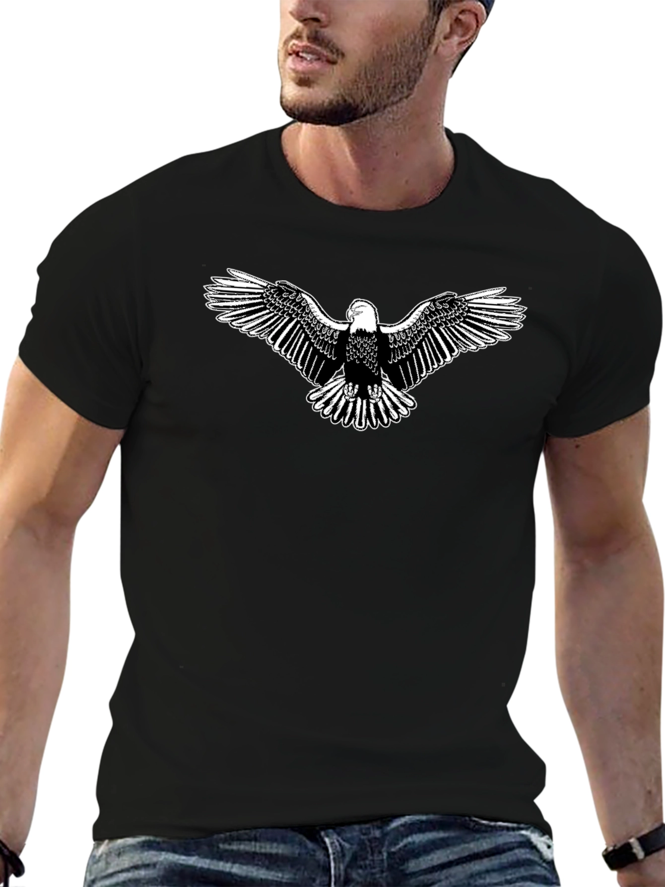 Black Eagle Graphic T-Shirt - Classic Design