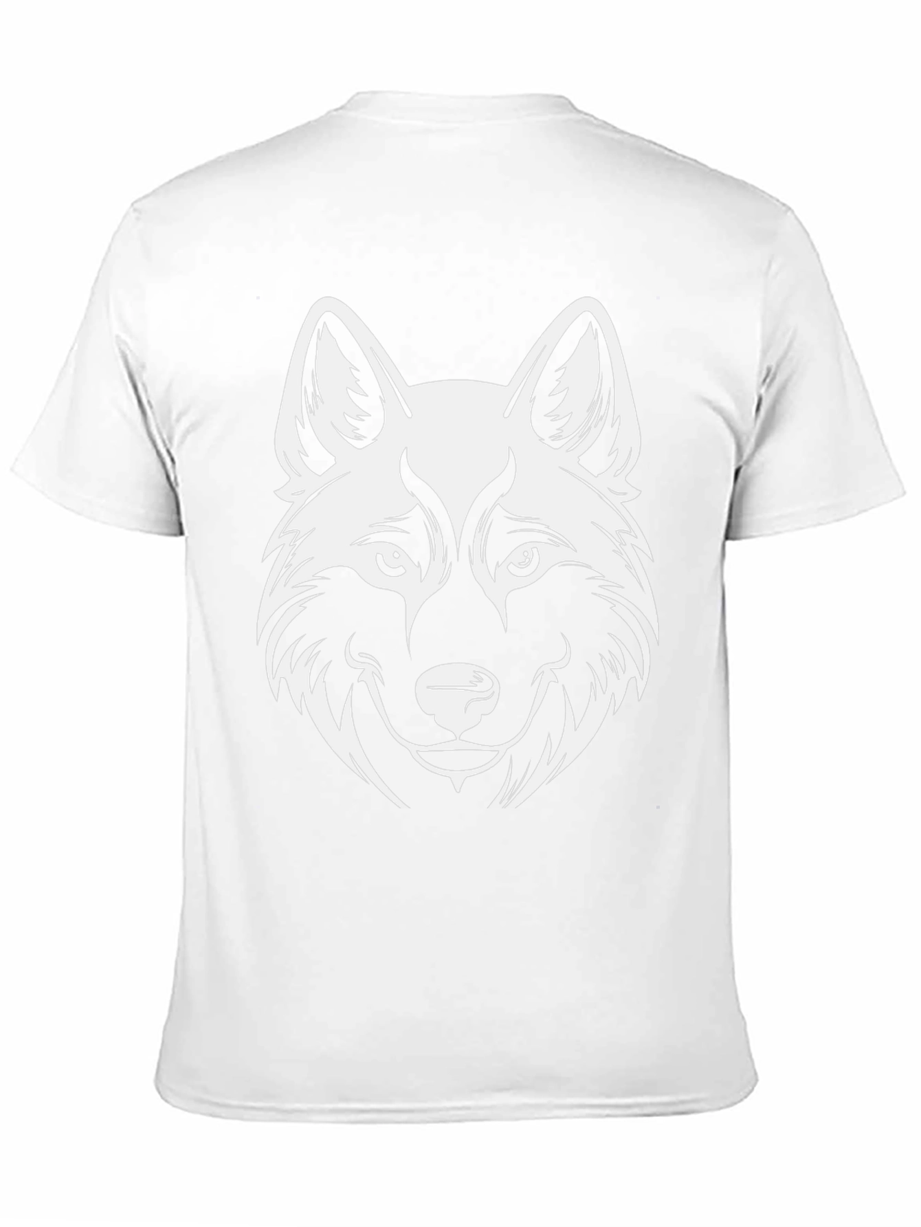 Wolf Head Graphic Print Black T-Shirt