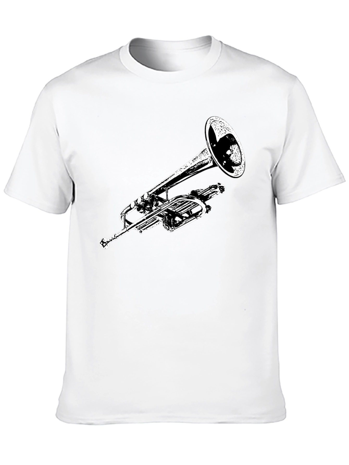 Trumpet Graphic Black T-Shirt - Musician Tee