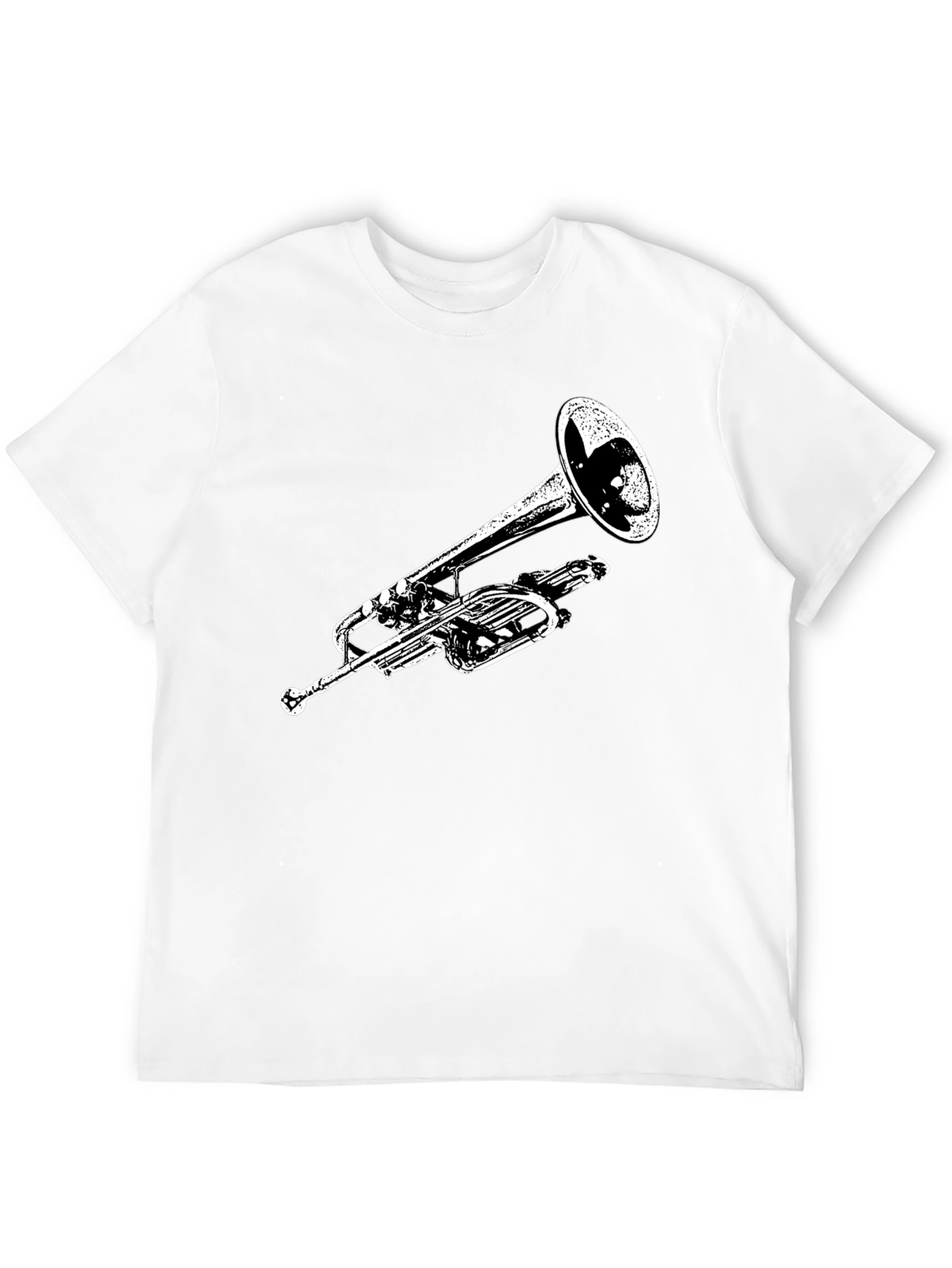 Trumpet Graphic Black T-Shirt - Musician Tee