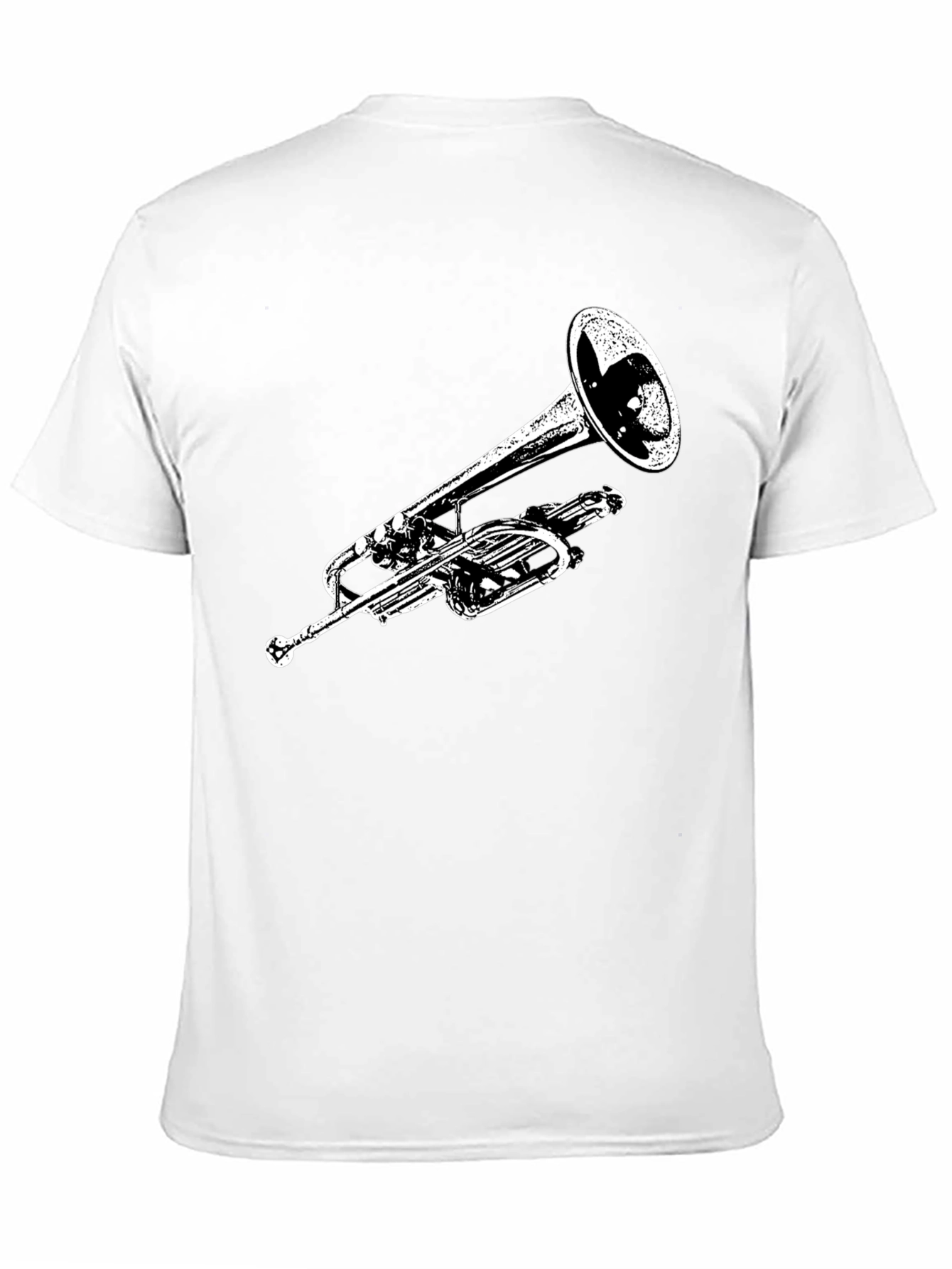 Trumpet Graphic Black T-Shirt - Musician Tee
