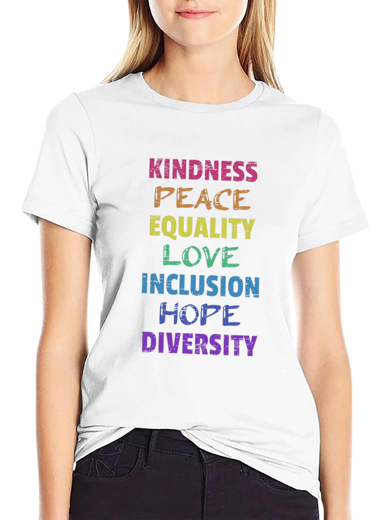 Rainbow Pride Kindness Peace Equality Love T-Shirt