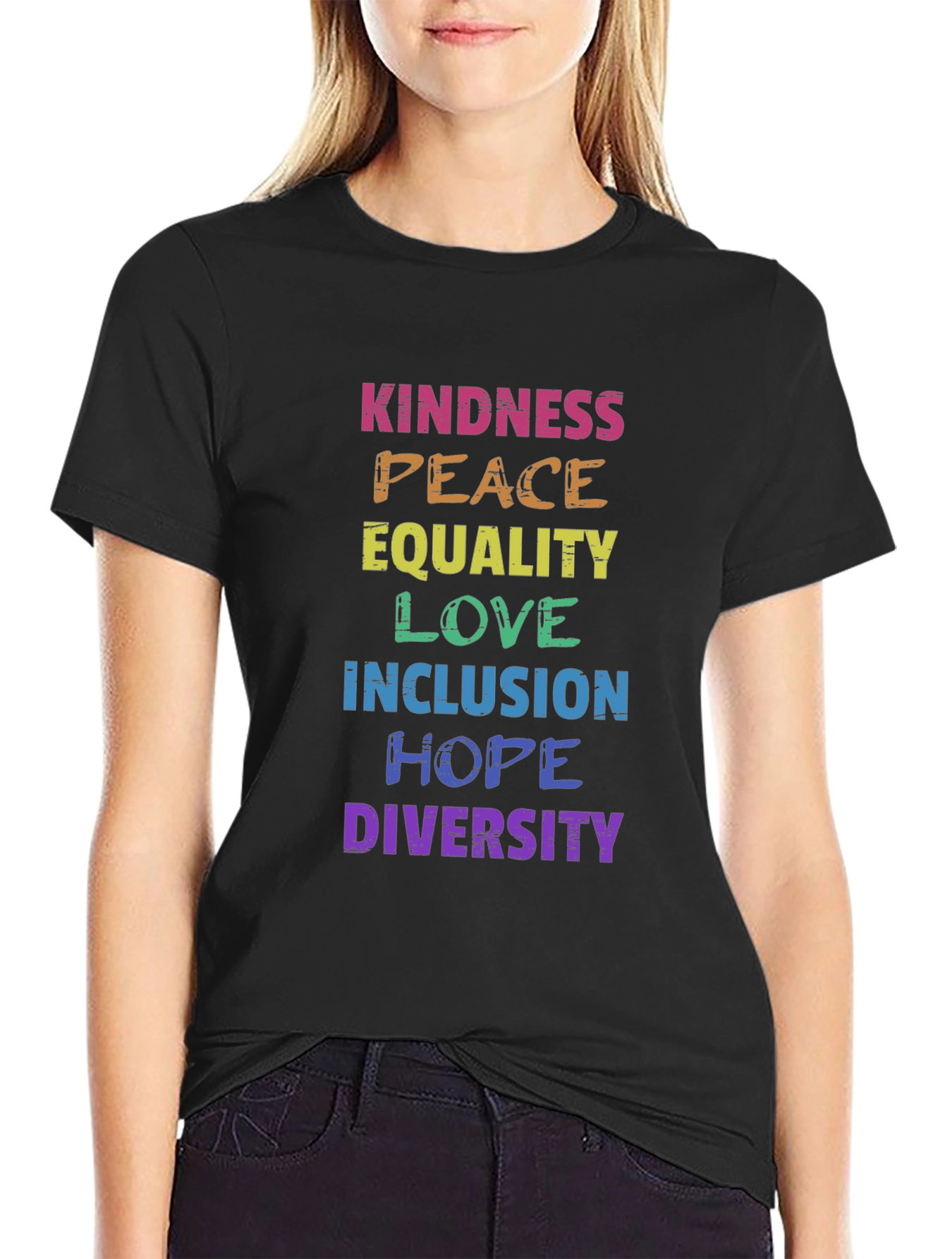 Rainbow Pride Kindness Peace Equality Love T-Shirt