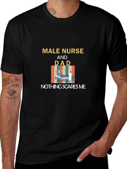 Male Nurse Dad Graphic T-Shirt
