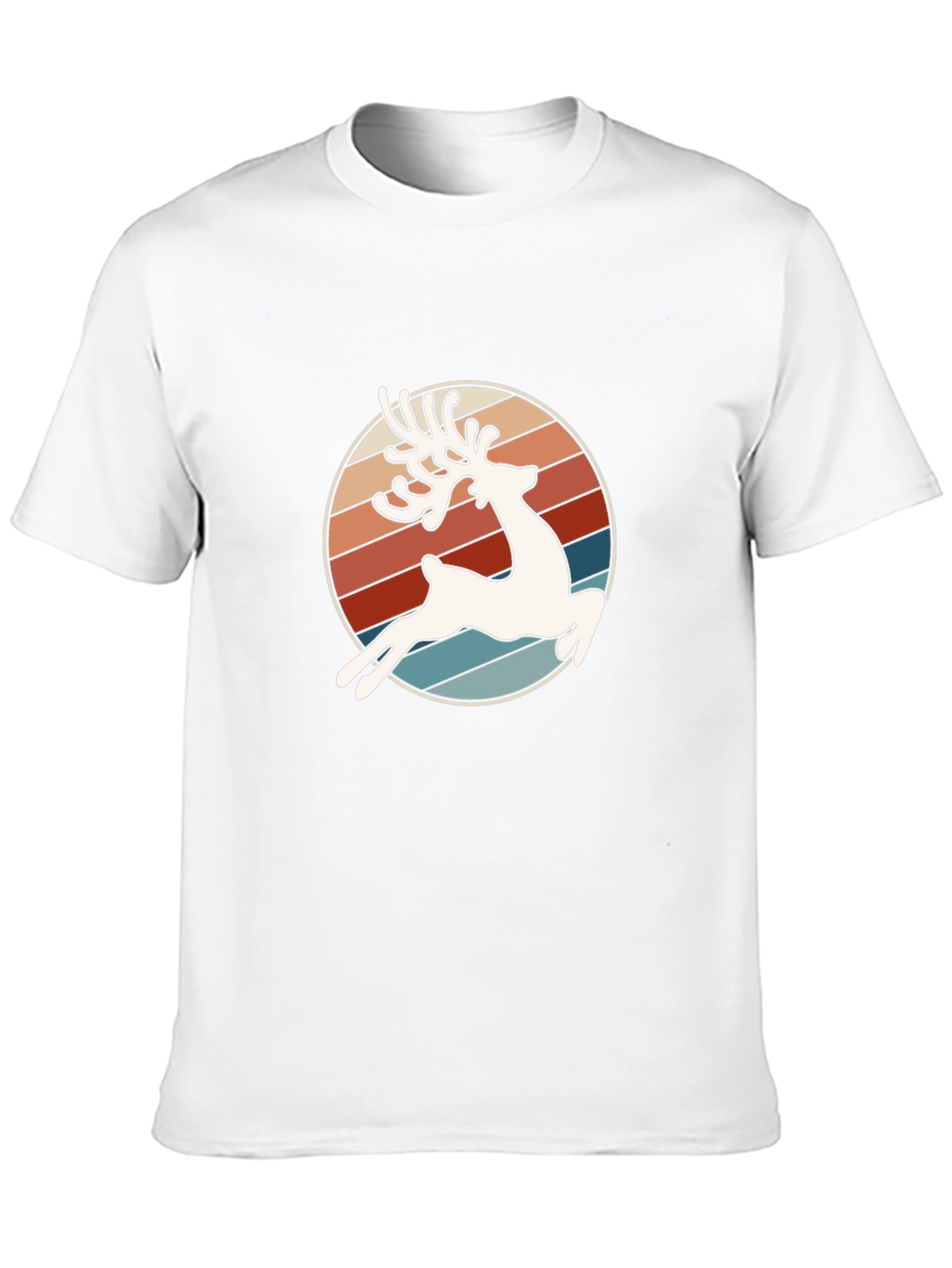 Retro Reindeer Graphic Tee - Stylish Comfort