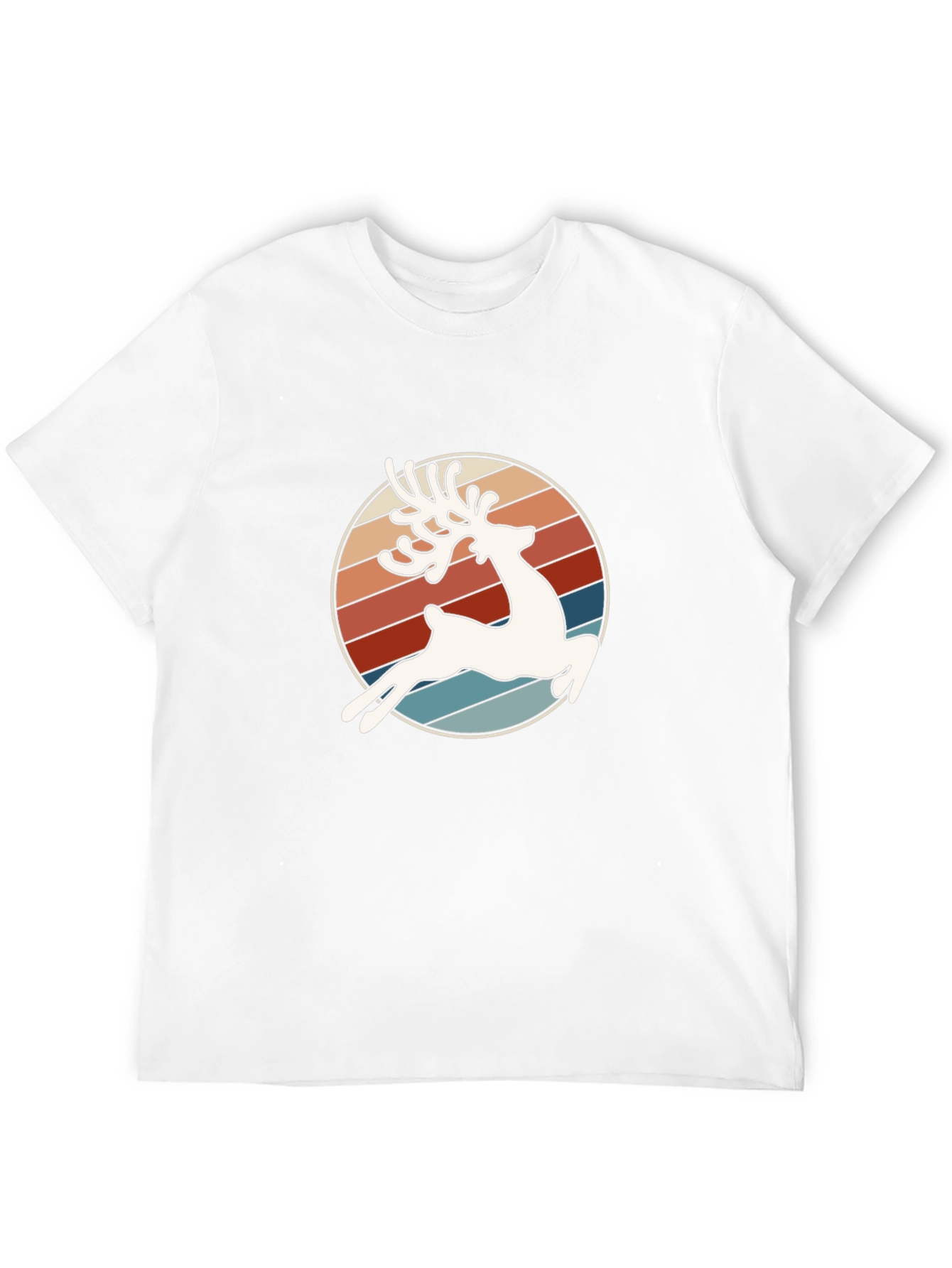 Retro Reindeer Graphic Tee - Stylish Comfort