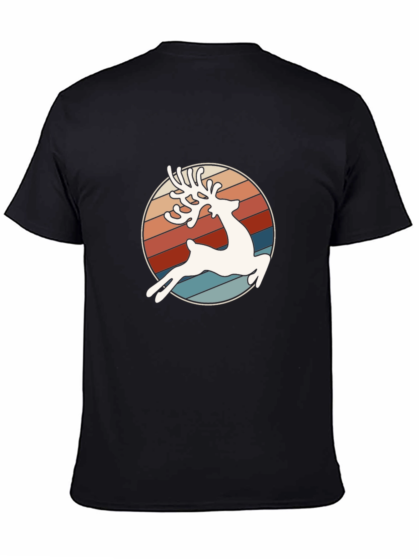 Retro Reindeer Graphic Tee - Stylish Comfort