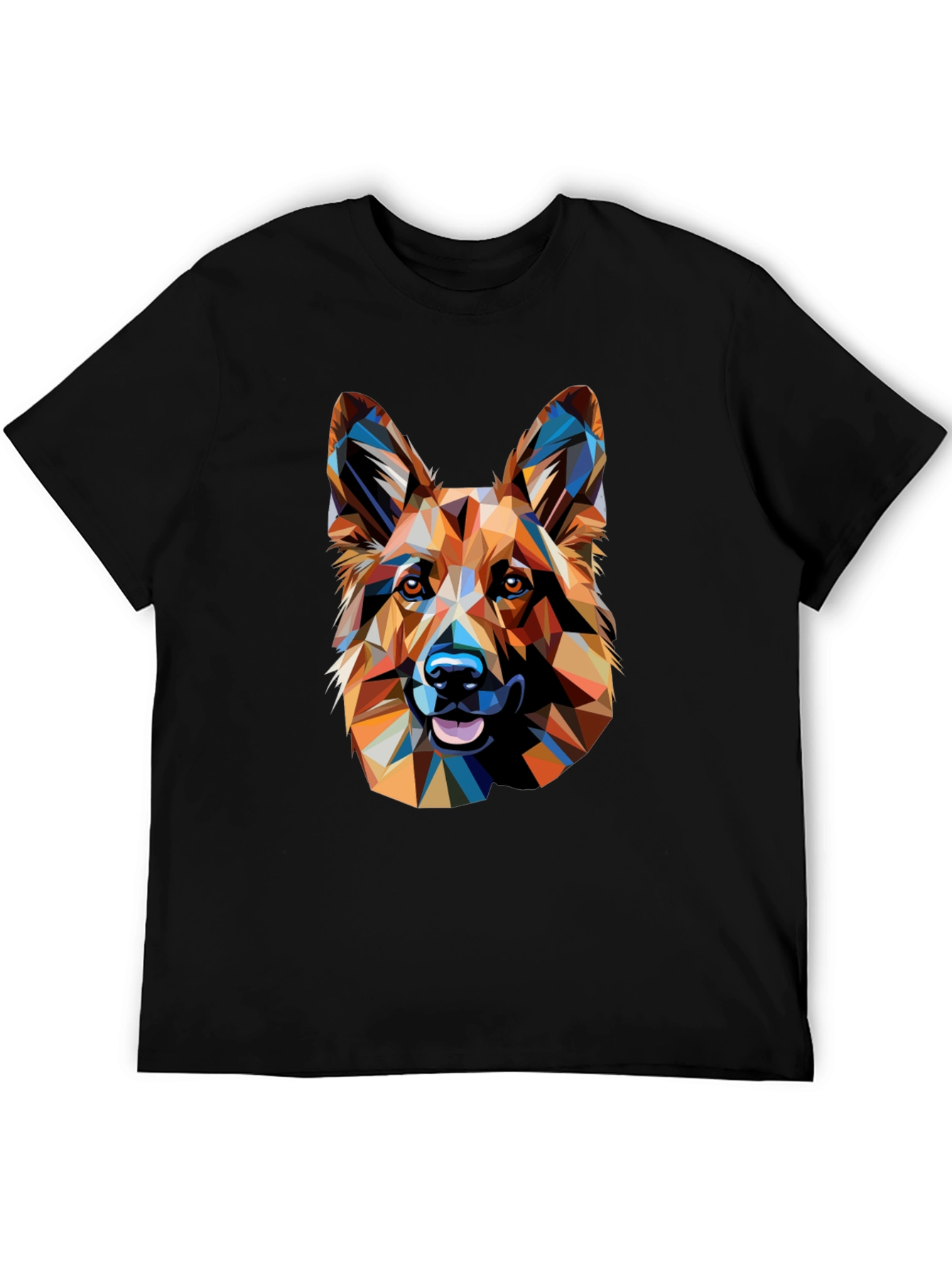 Geometric German Shepherd Graphic Tee