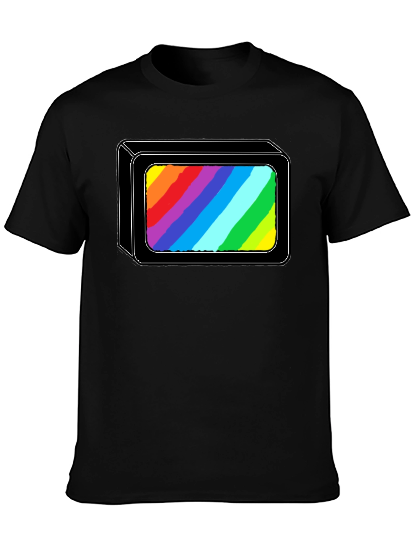 Rainbow Spectrum Box Black T-Shirt
