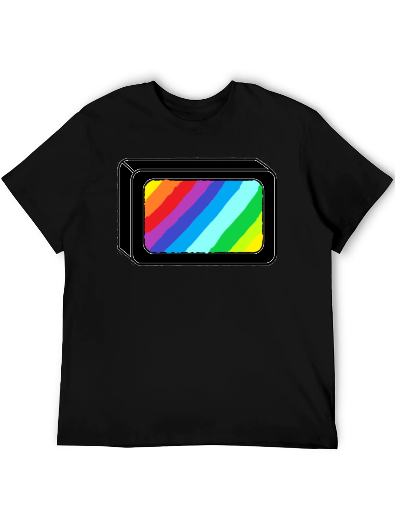 Rainbow Spectrum Box Black T-Shirt