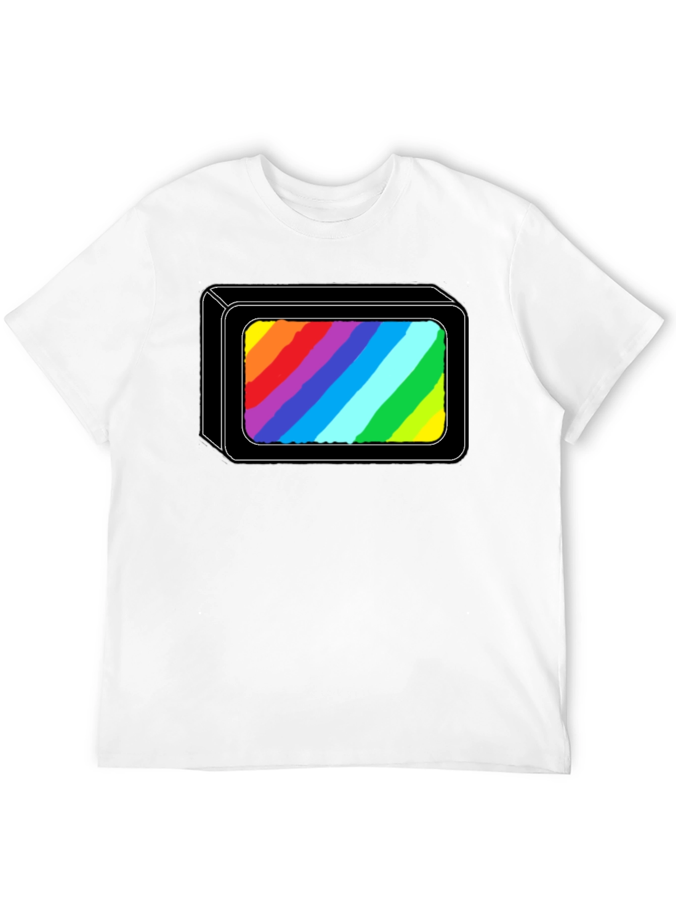 Rainbow Spectrum Box Black T-Shirt