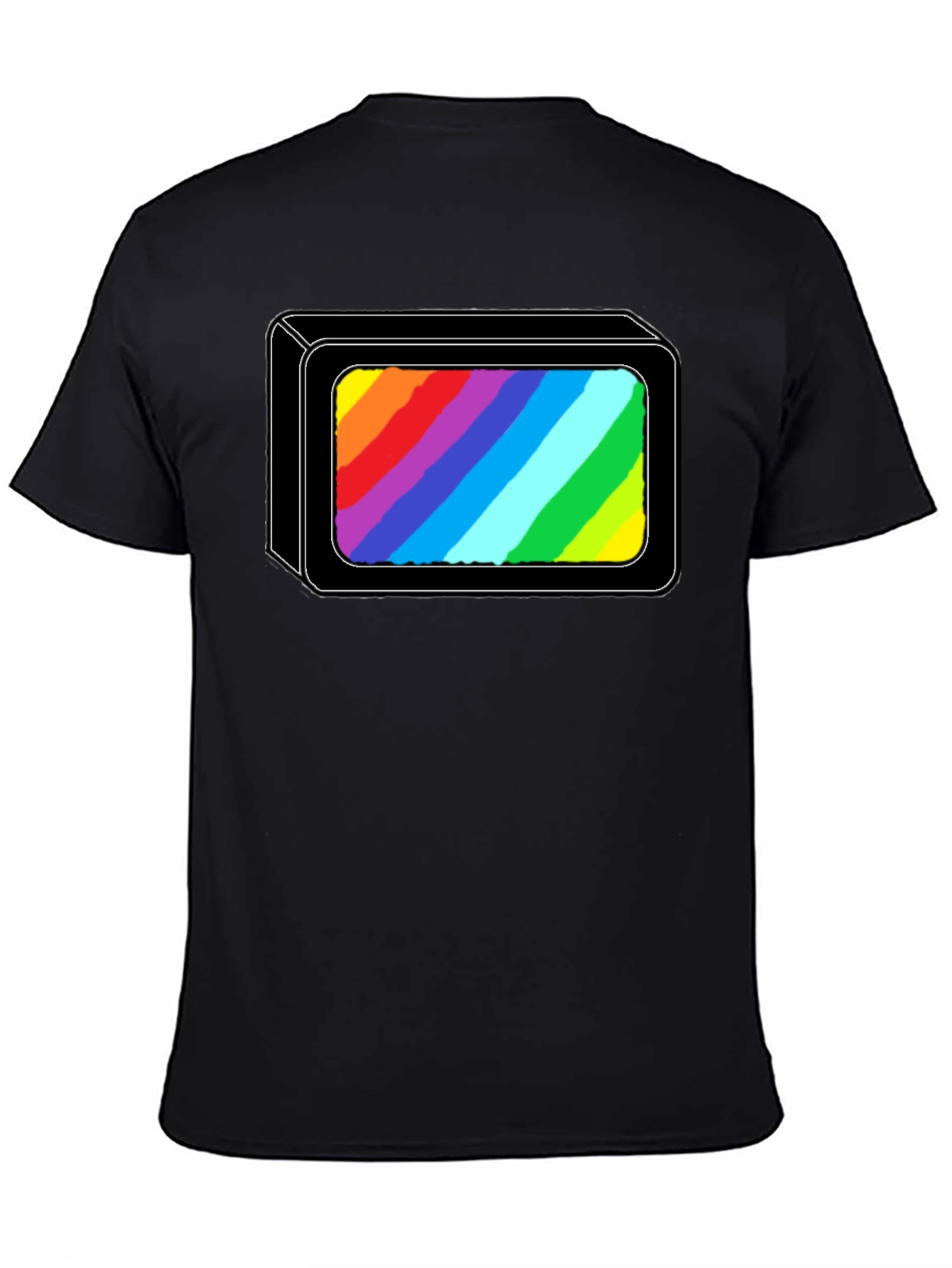 Rainbow Spectrum Box Black T-Shirt