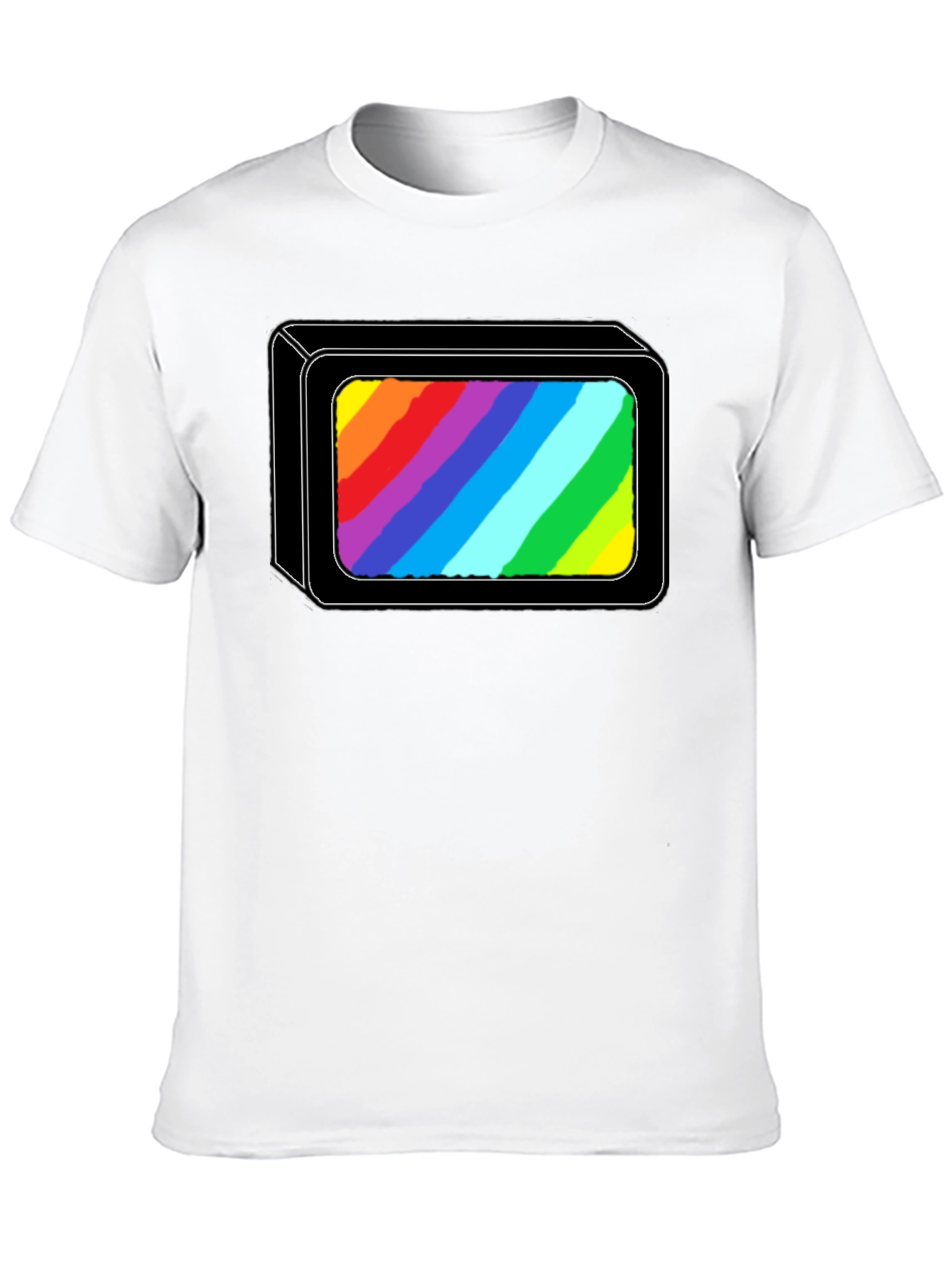 Rainbow Spectrum Box Black T-Shirt