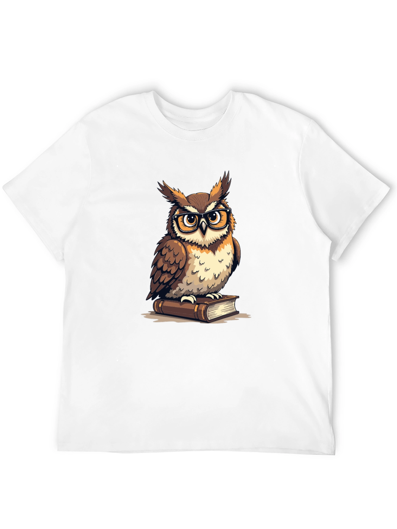 Owl on Book Graphic T-Shirt