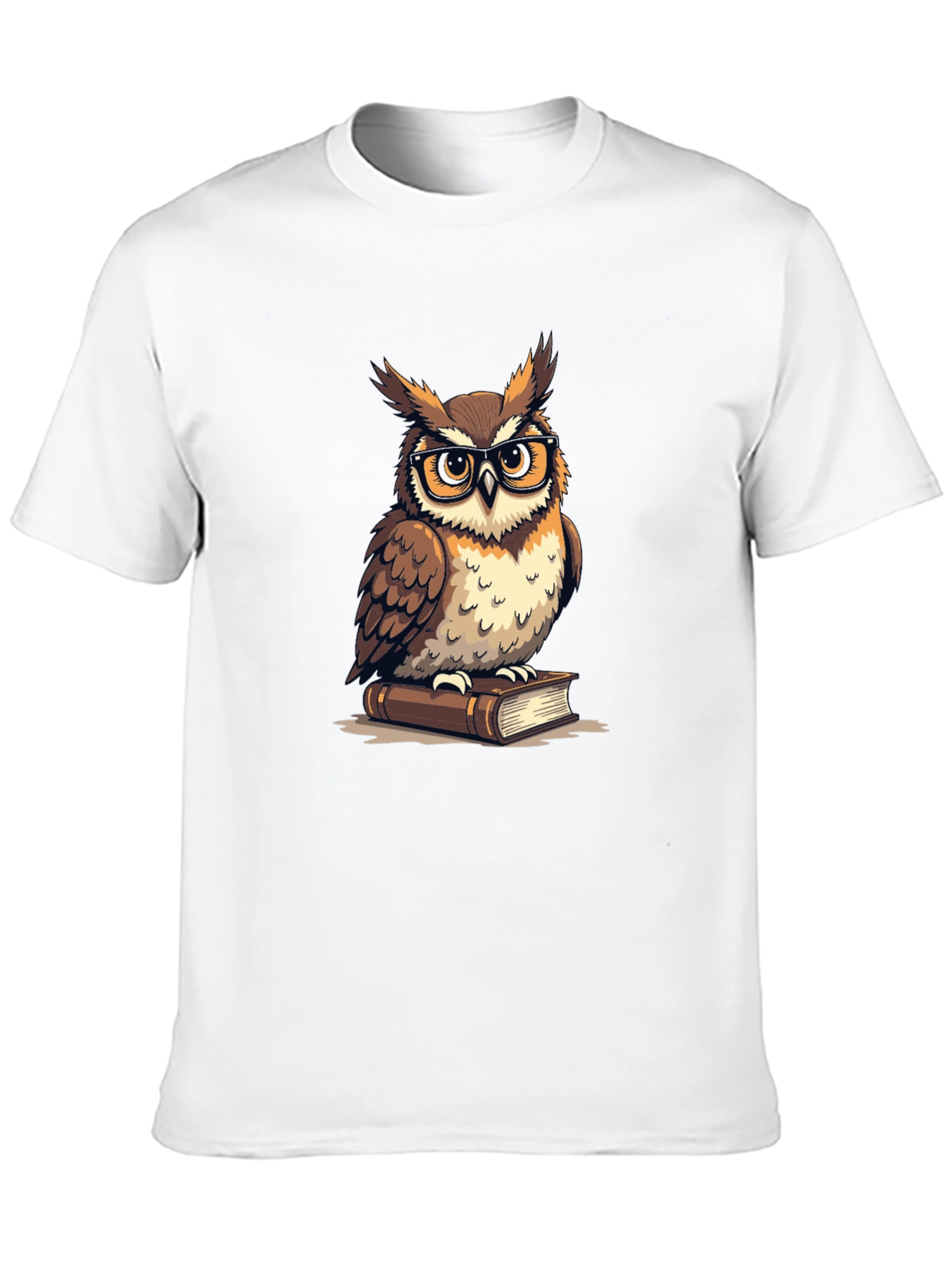Owl on Book Graphic T-Shirt