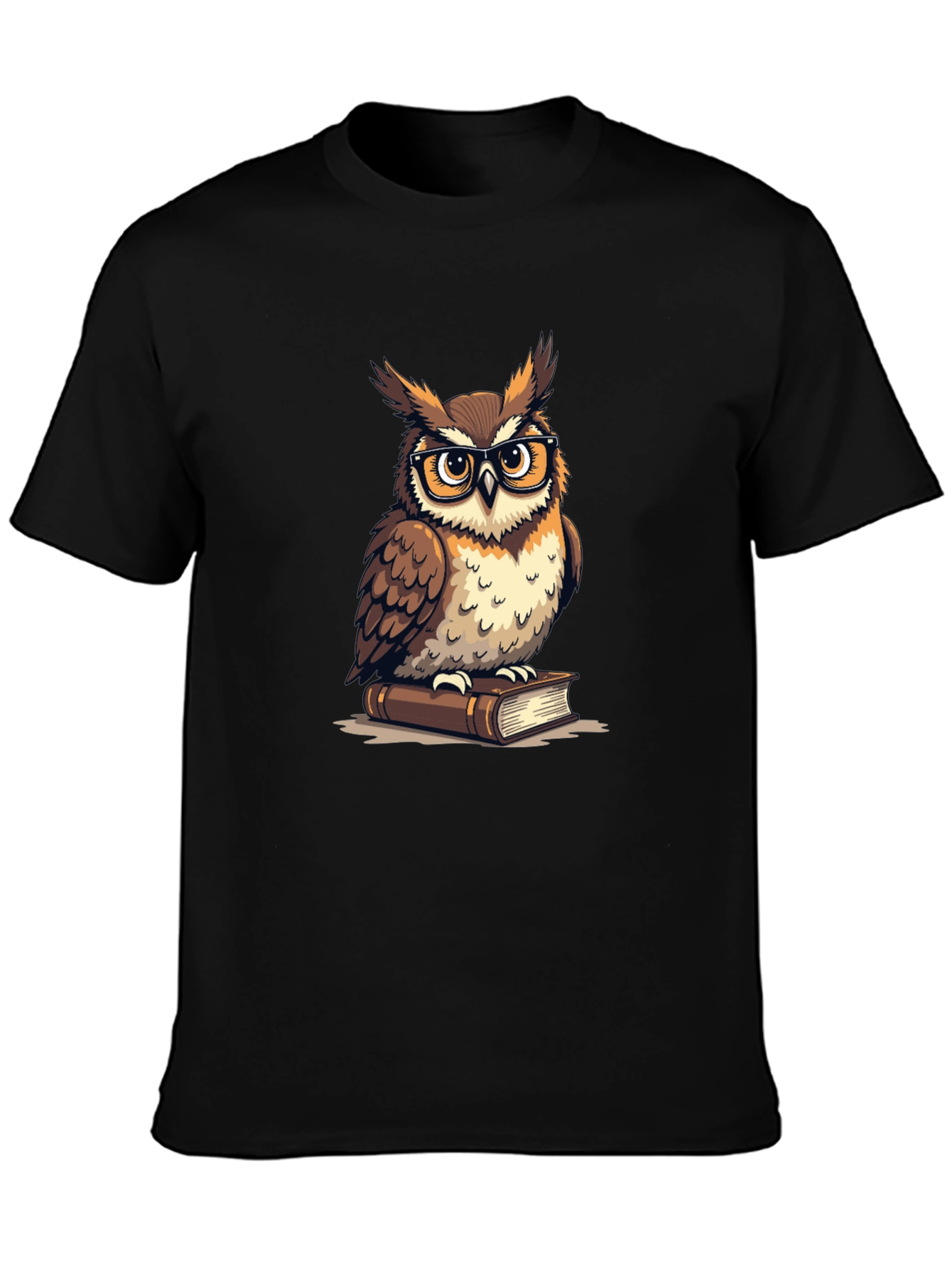 Owl on Book Graphic T-Shirt