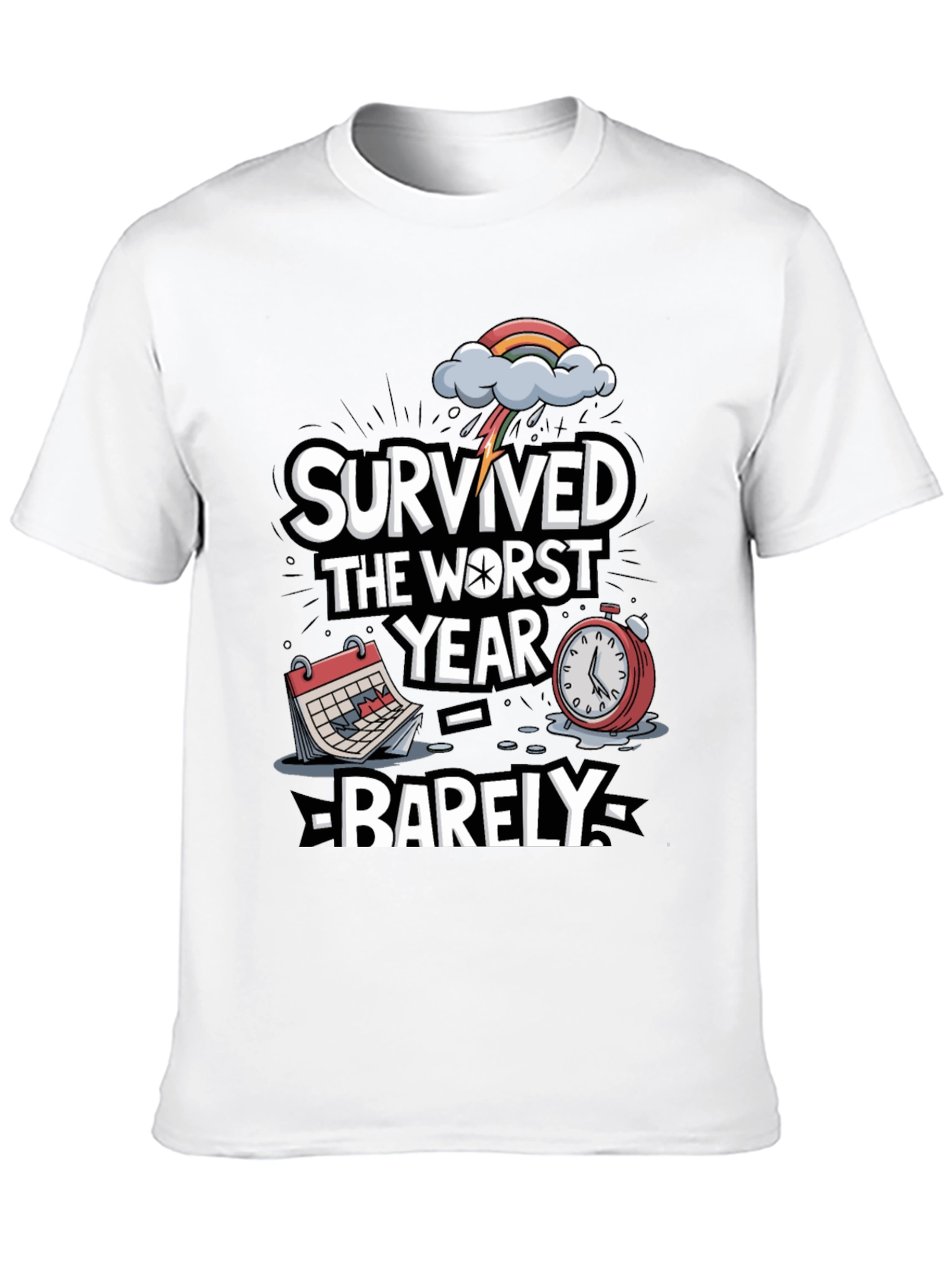 Survived the Worst Year Barely Graphic T-Shirt
