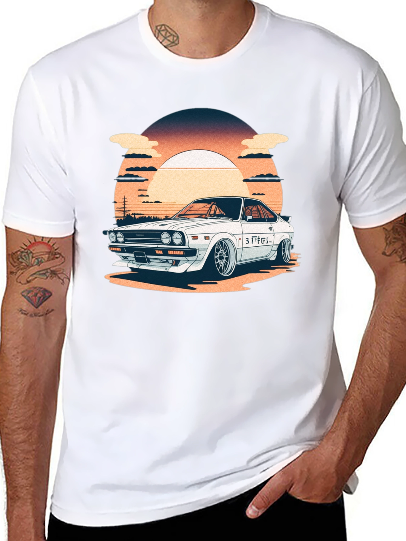 Retro Japanese Car Graphic T-Shirt