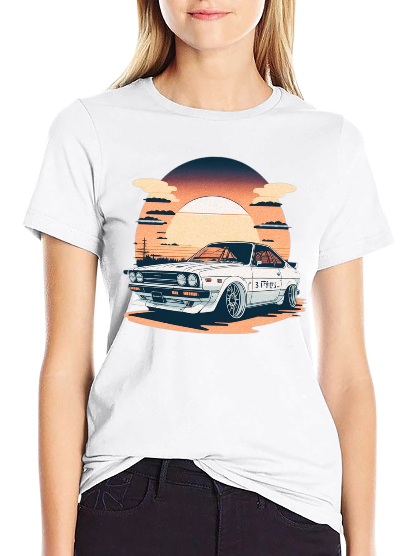 Retro Japanese Car Graphic T-Shirt