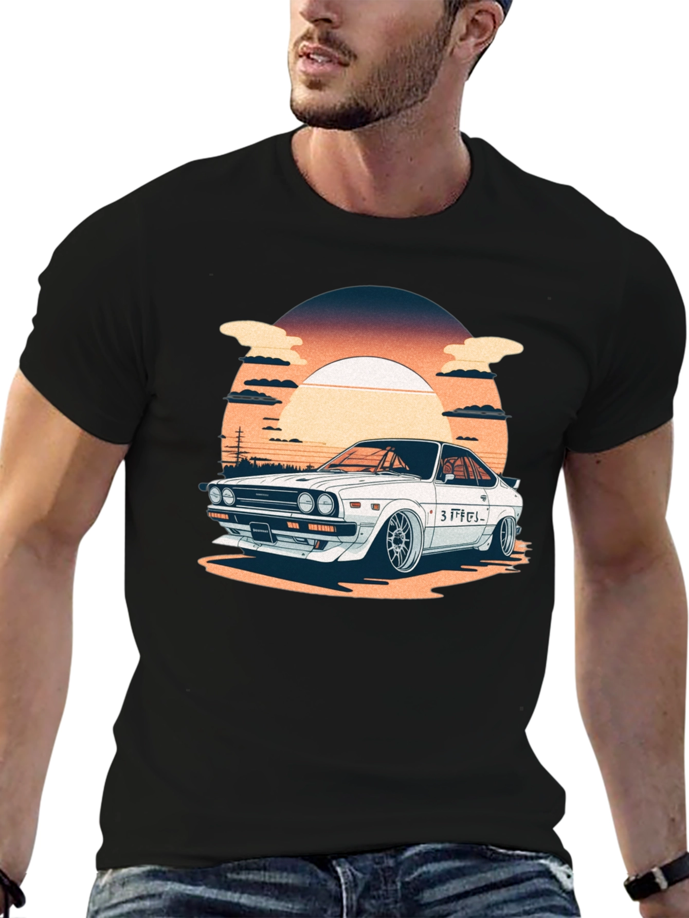 Retro Japanese Car Graphic T-Shirt