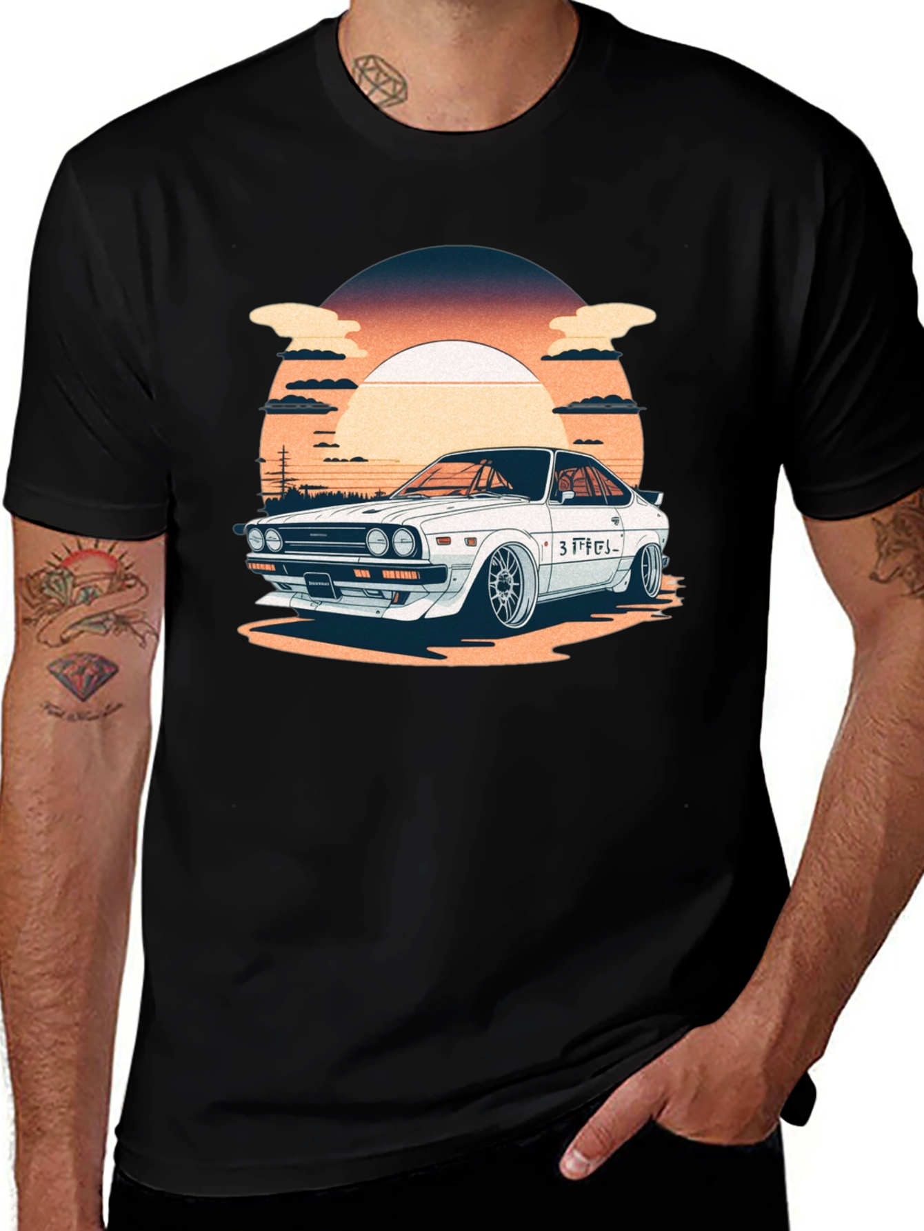 Retro Japanese Car Graphic T-Shirt