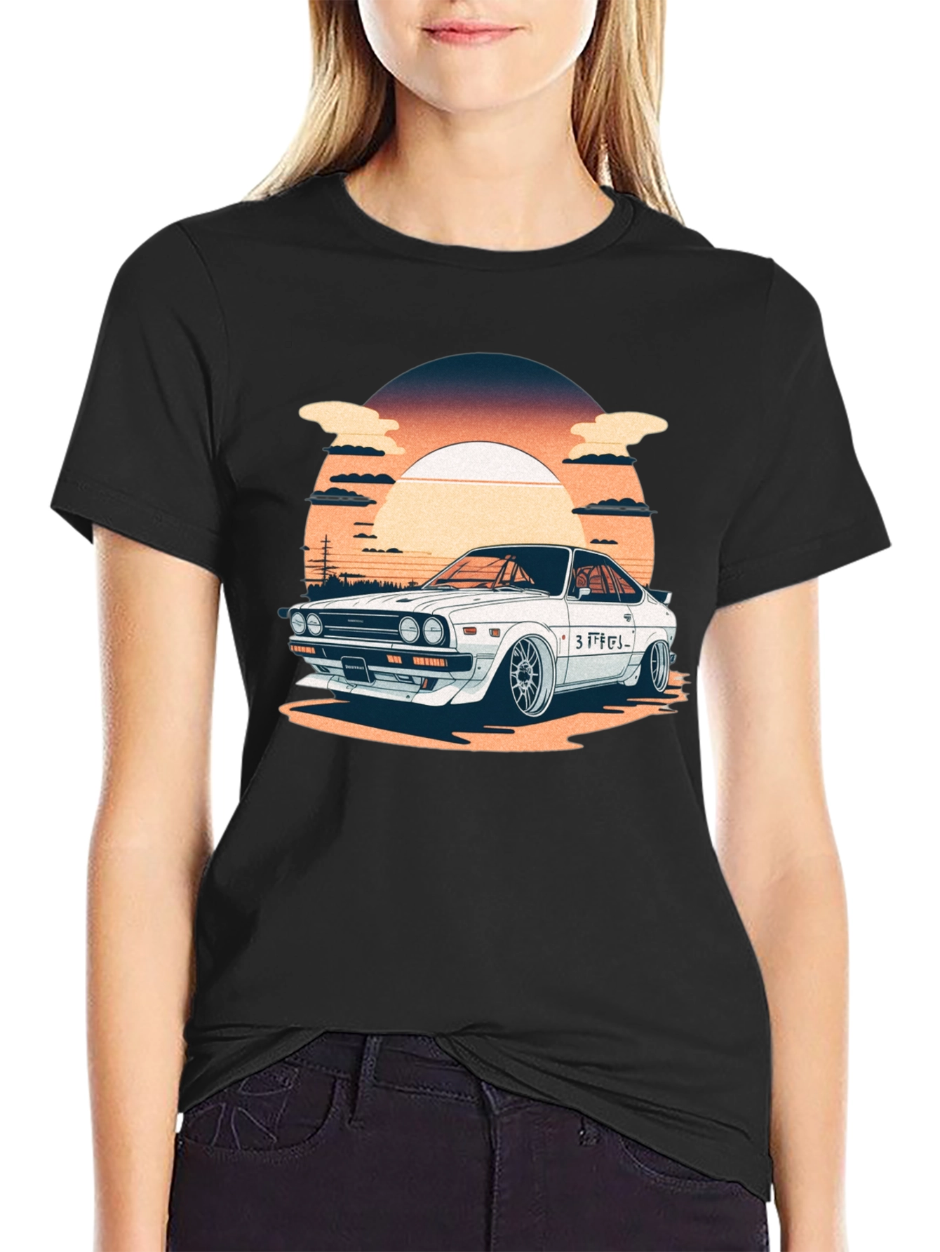 Retro Japanese Car Graphic T-Shirt