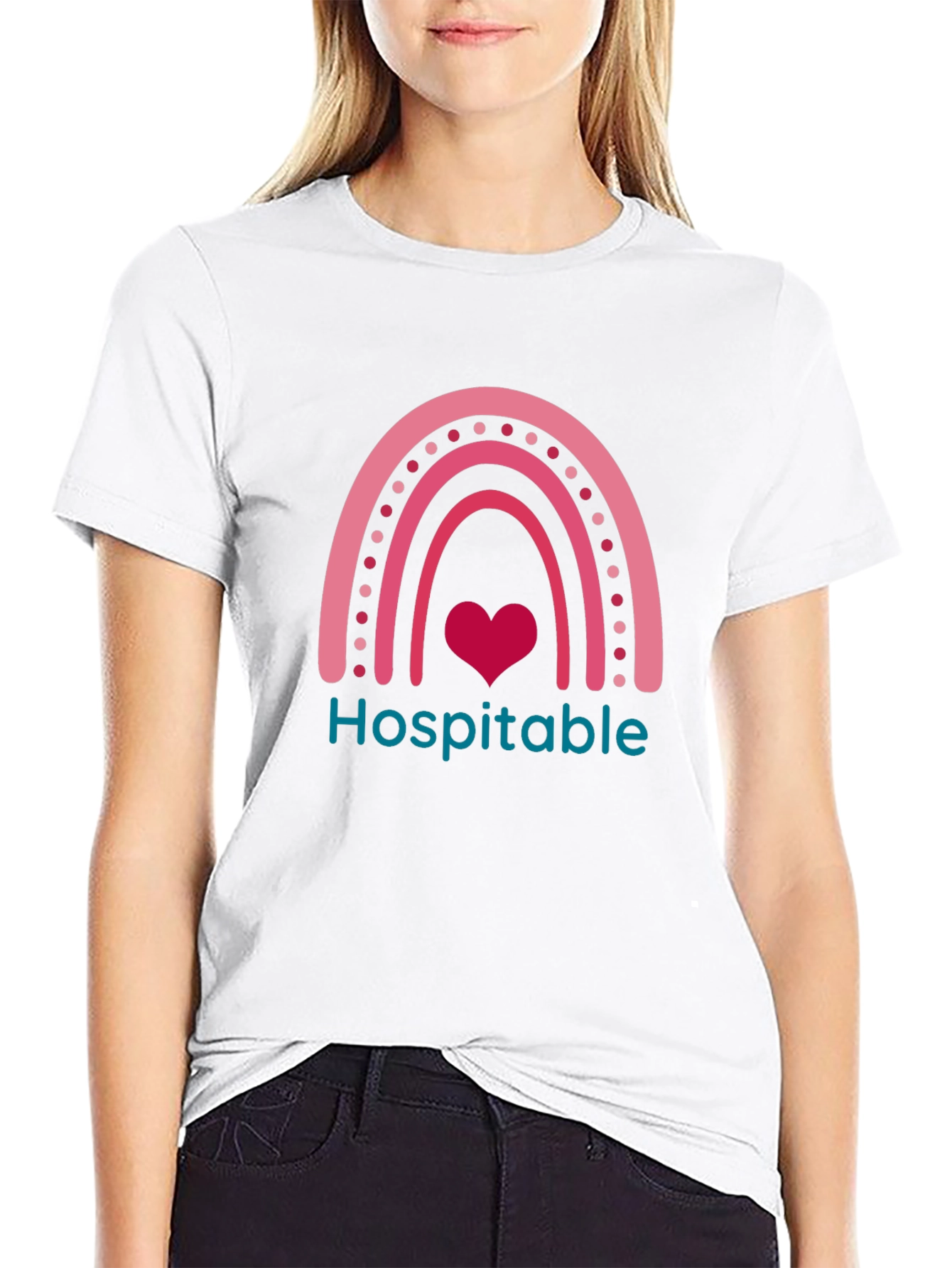 Hospitable Heart Rainbow Graphic Tee