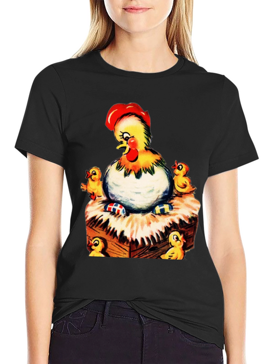 Chicken and Chicks Graphic T-Shirt
