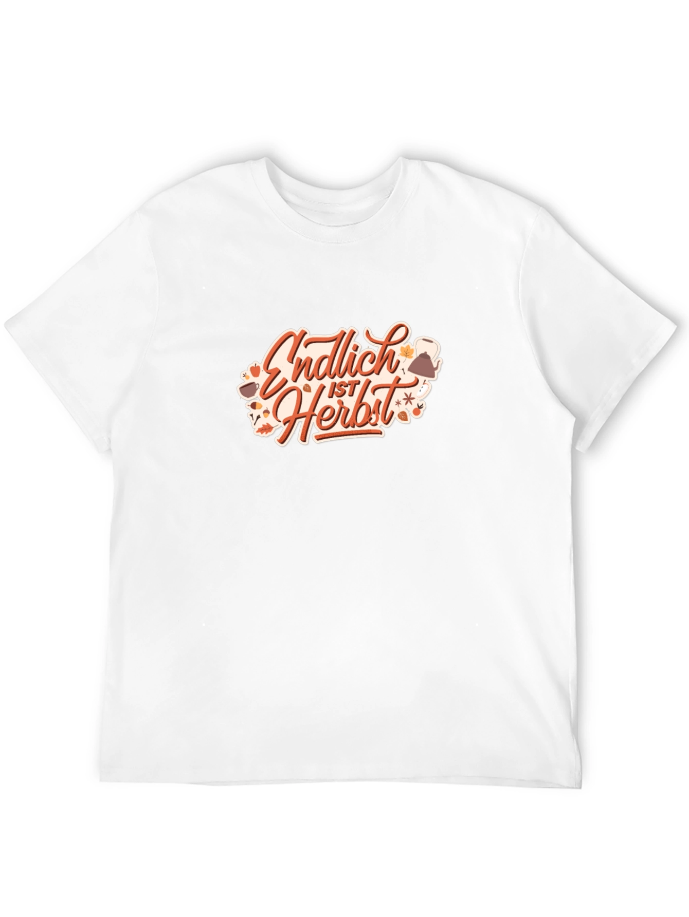 Autumn Is Here Graphic Tee - Black Cotton T-Shirt