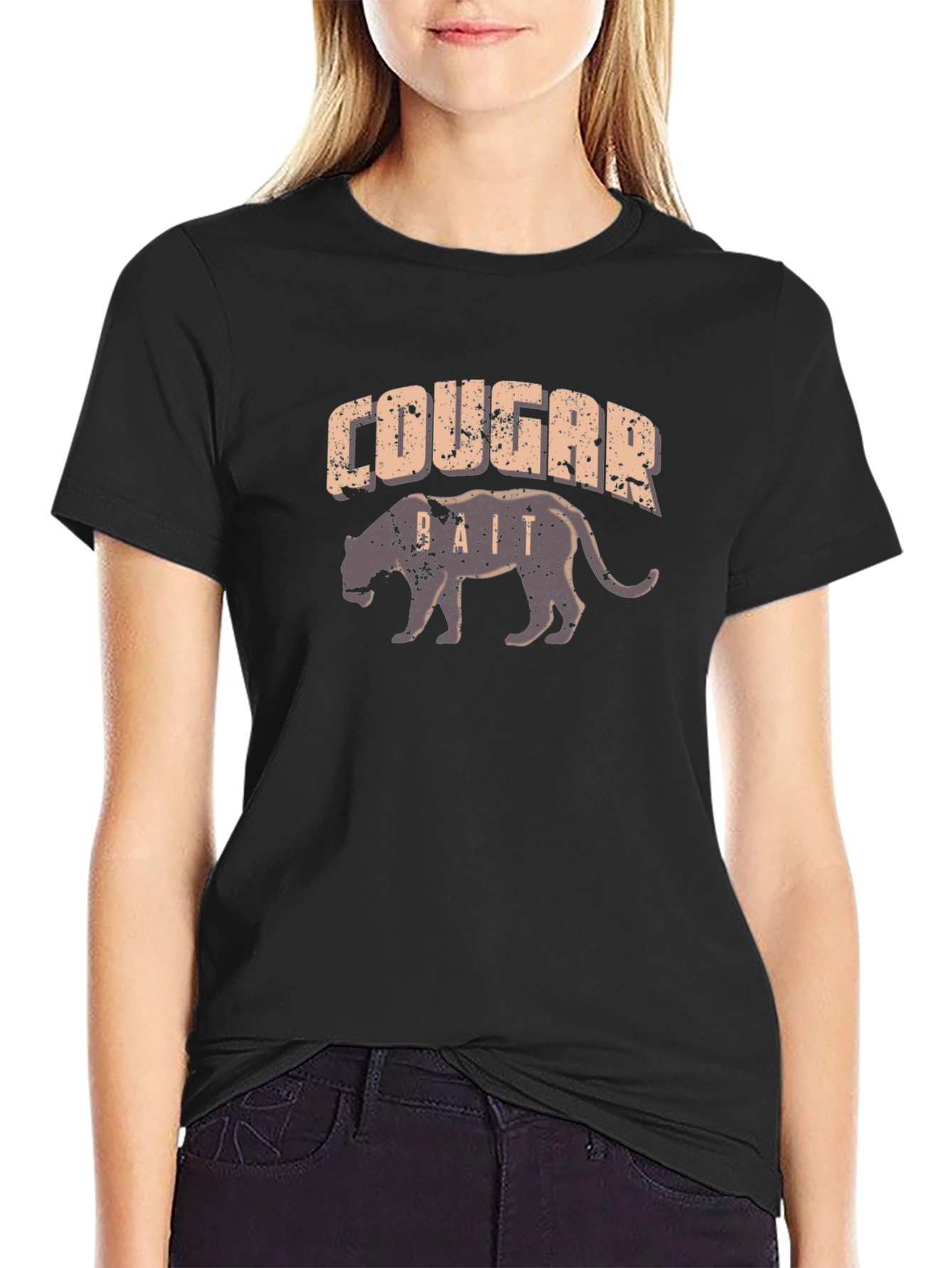 Cougar Bait T-Shirt Black Graphic Tee
