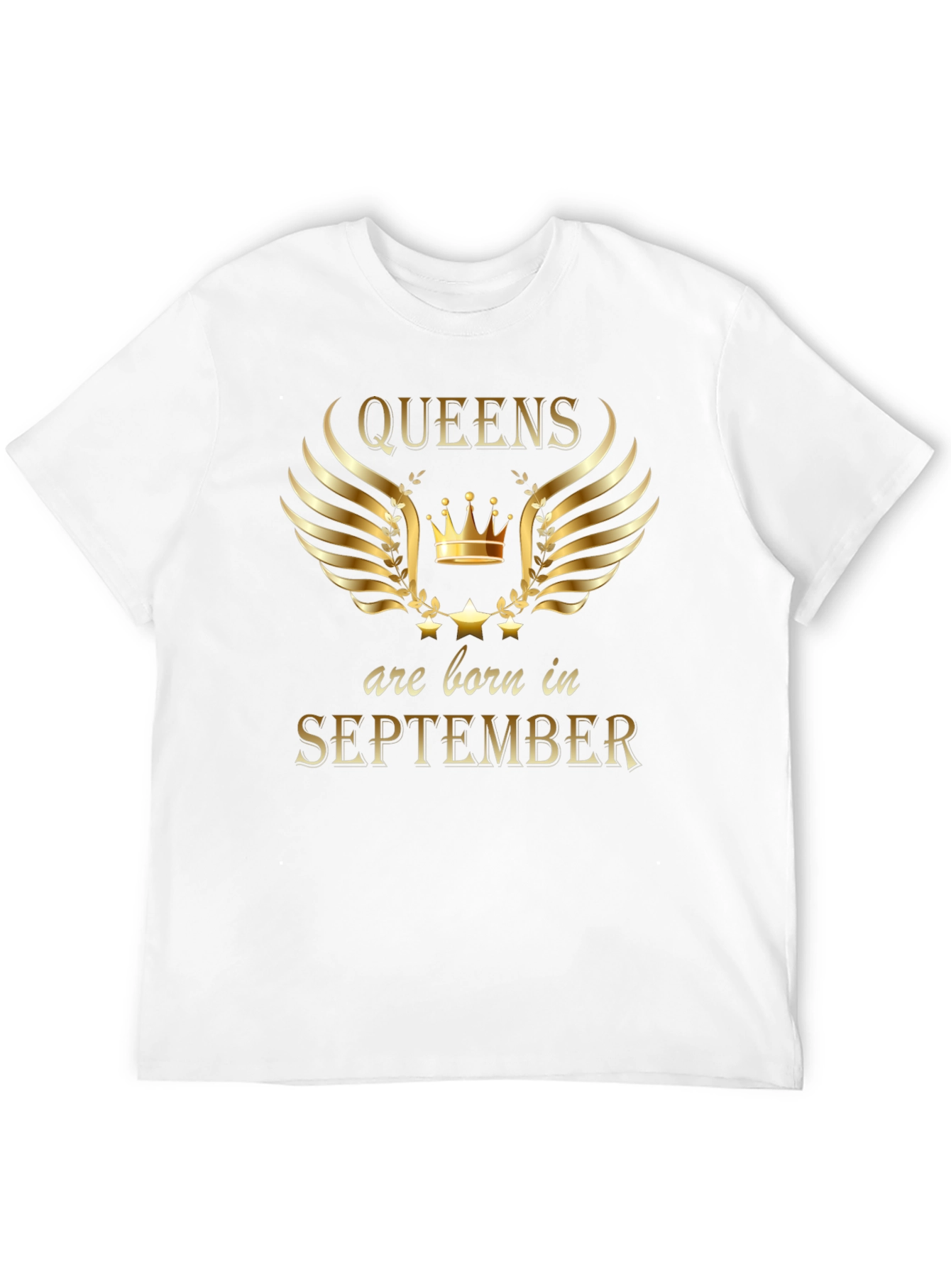 Queens Are Born In September Black T-Shirt