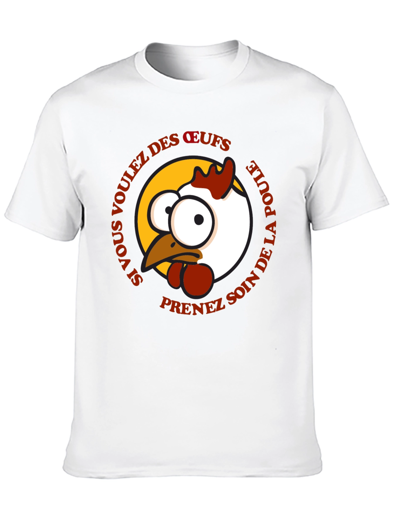 Funny Chicken T-Shirt - French Text Design