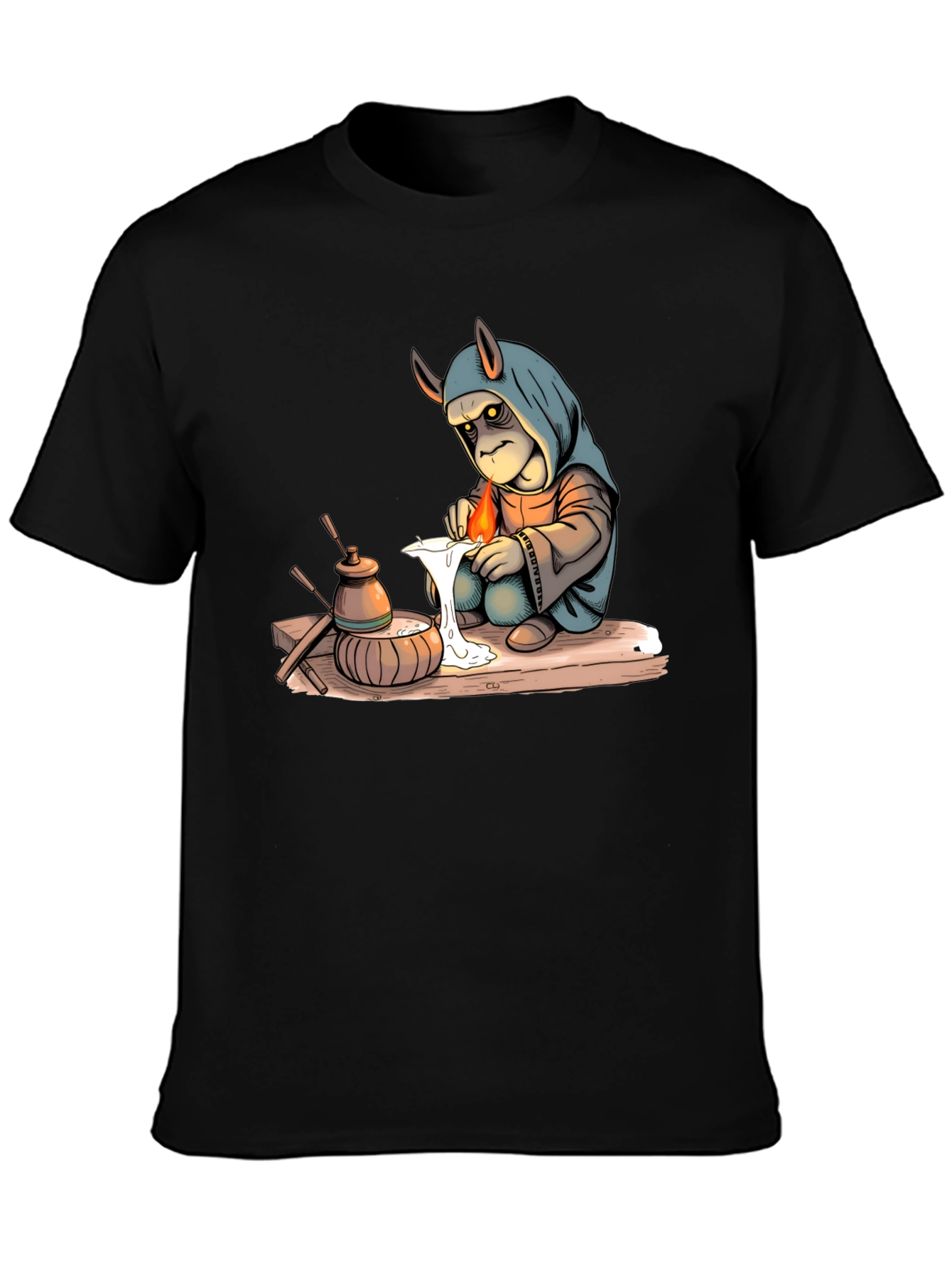 Unique Graphic Print Black T-Shirt