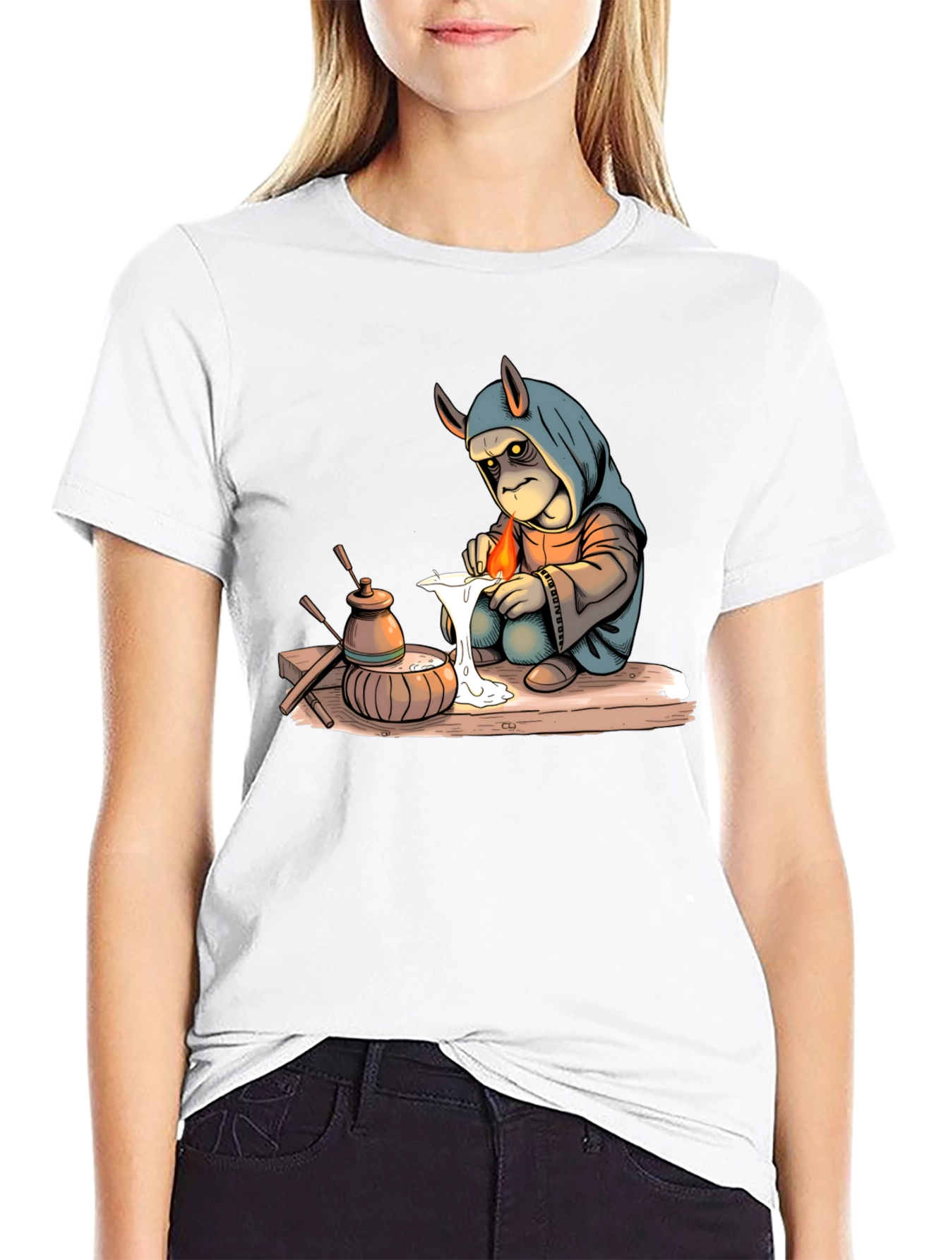 Unique Graphic Print Black T-Shirt