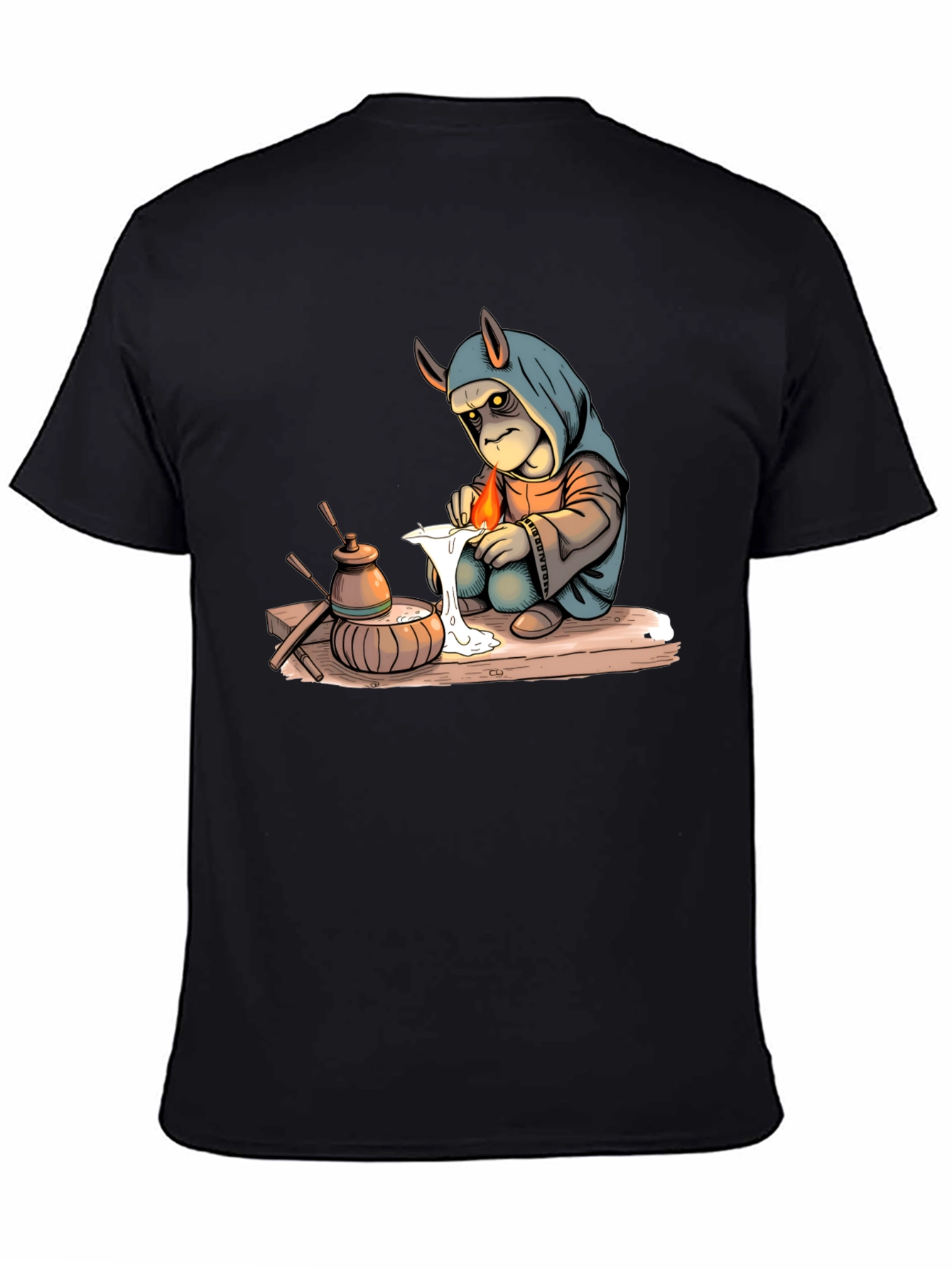 Unique Graphic Print Black T-Shirt